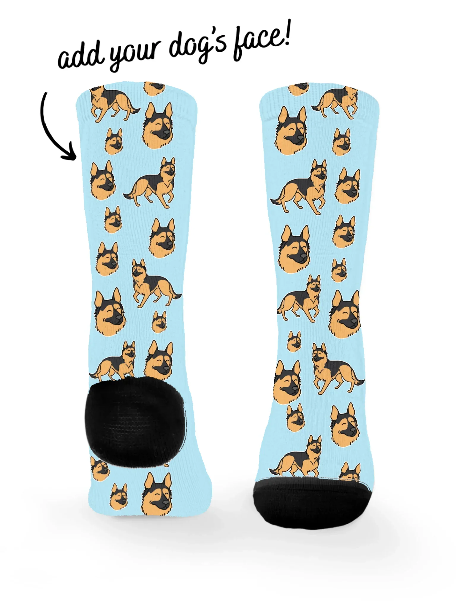 German Shepherd ColourPop Customisable Socks - Image 3