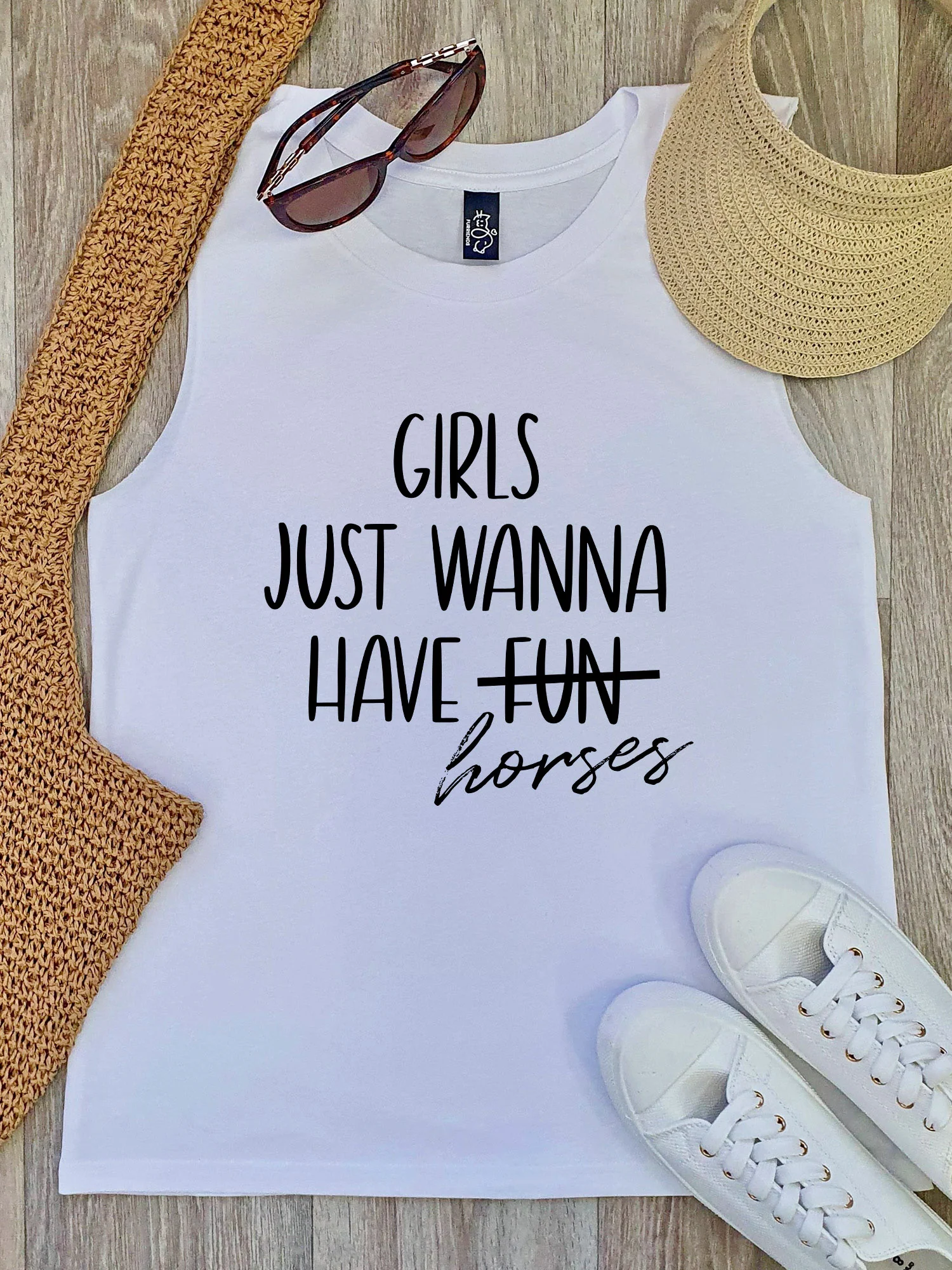 Girls Just Wanna Have Horses Marley Tank - Image 3
