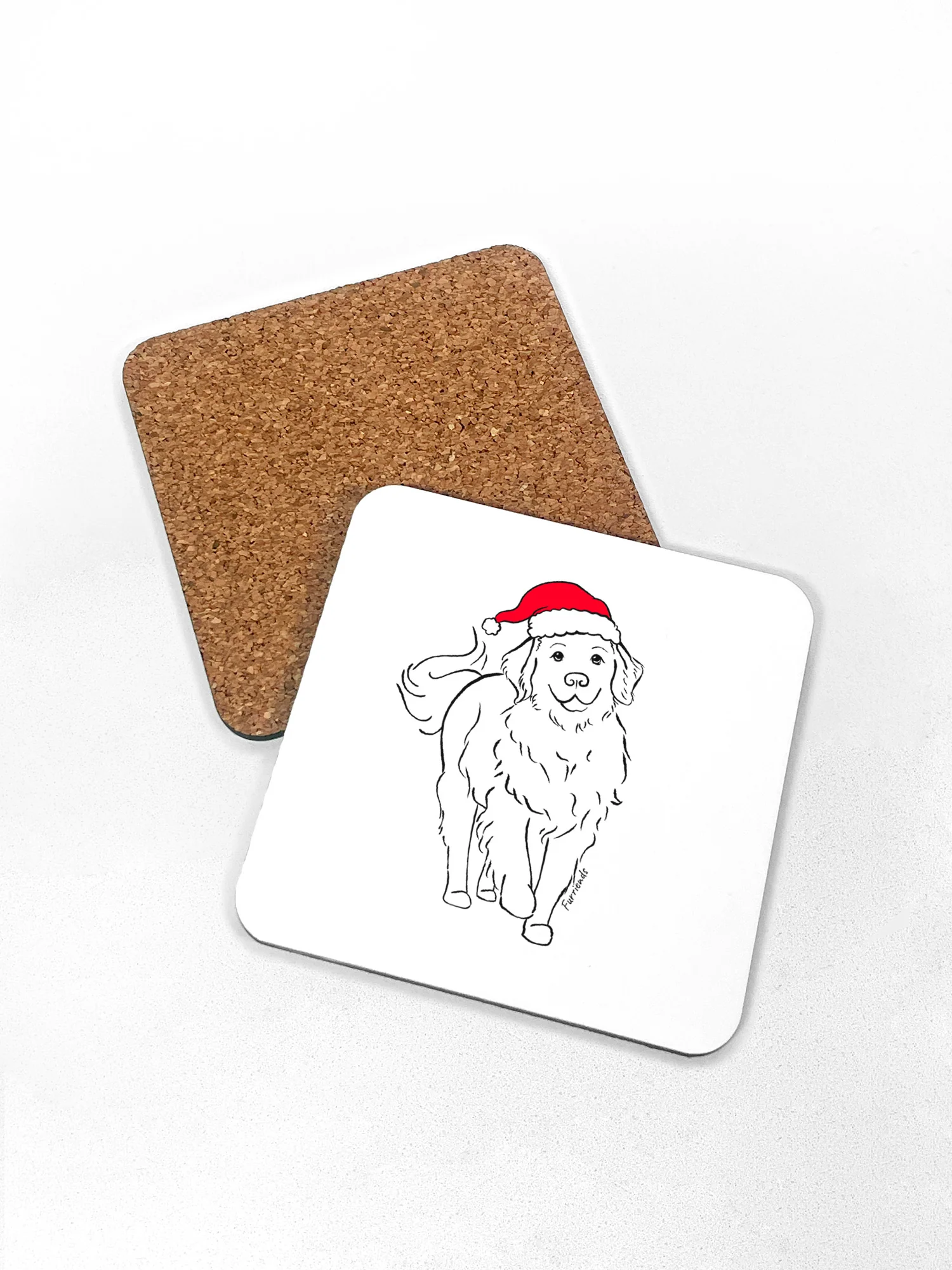 Golden Retriever Christmas Edition Coaster - Image 4