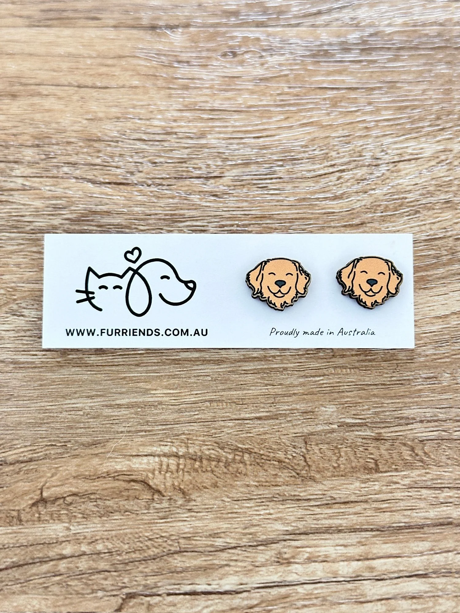 Golden Retriever ColourPop Stud Earrings - Image 3