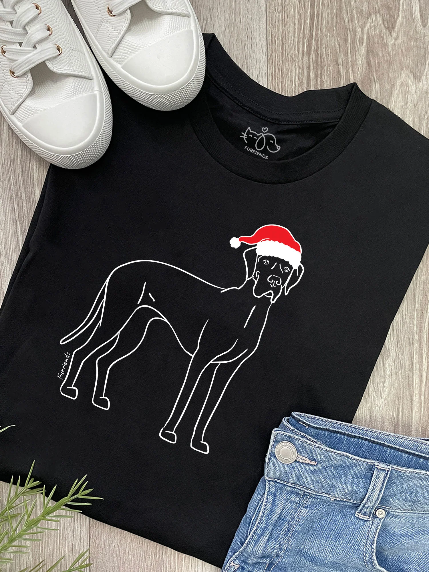 Great Dane Christmas Edition Ava Women's Regular Fit Tee - Image 2