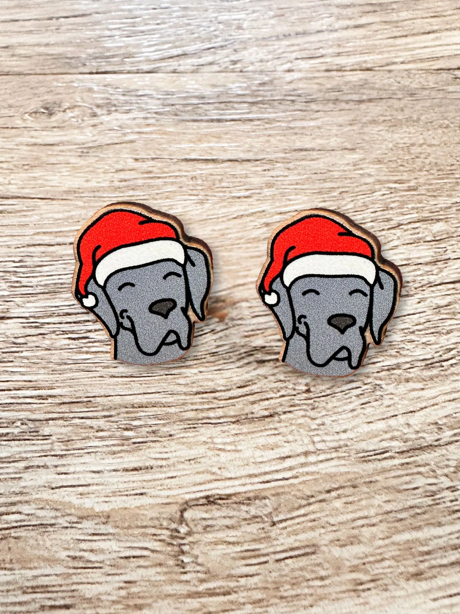 Great Dane Christmas Edition ColourPop Stud Earrings - Image 2
