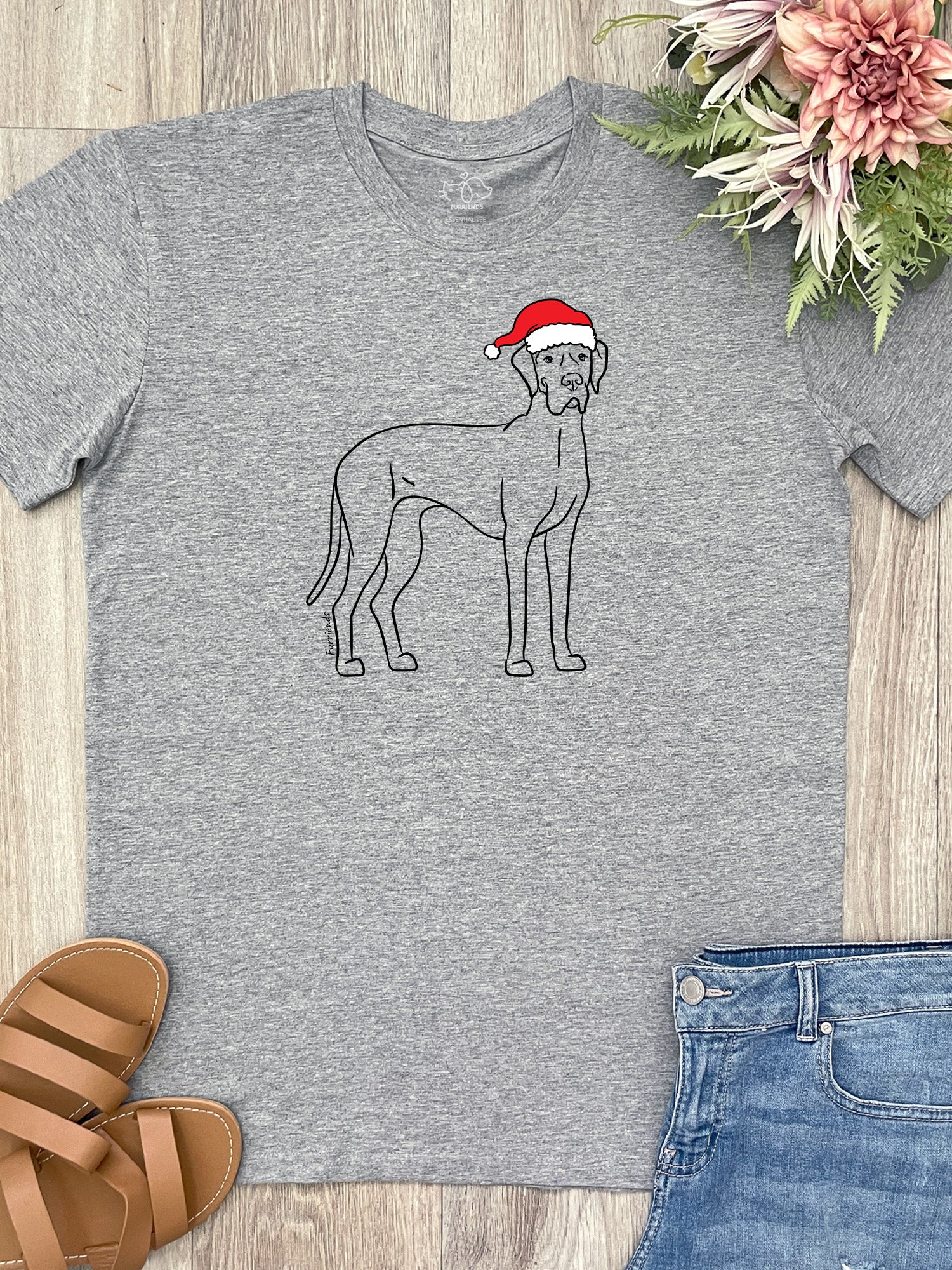 Great Dane Christmas Edition Essential Unisex Tee - Image 2