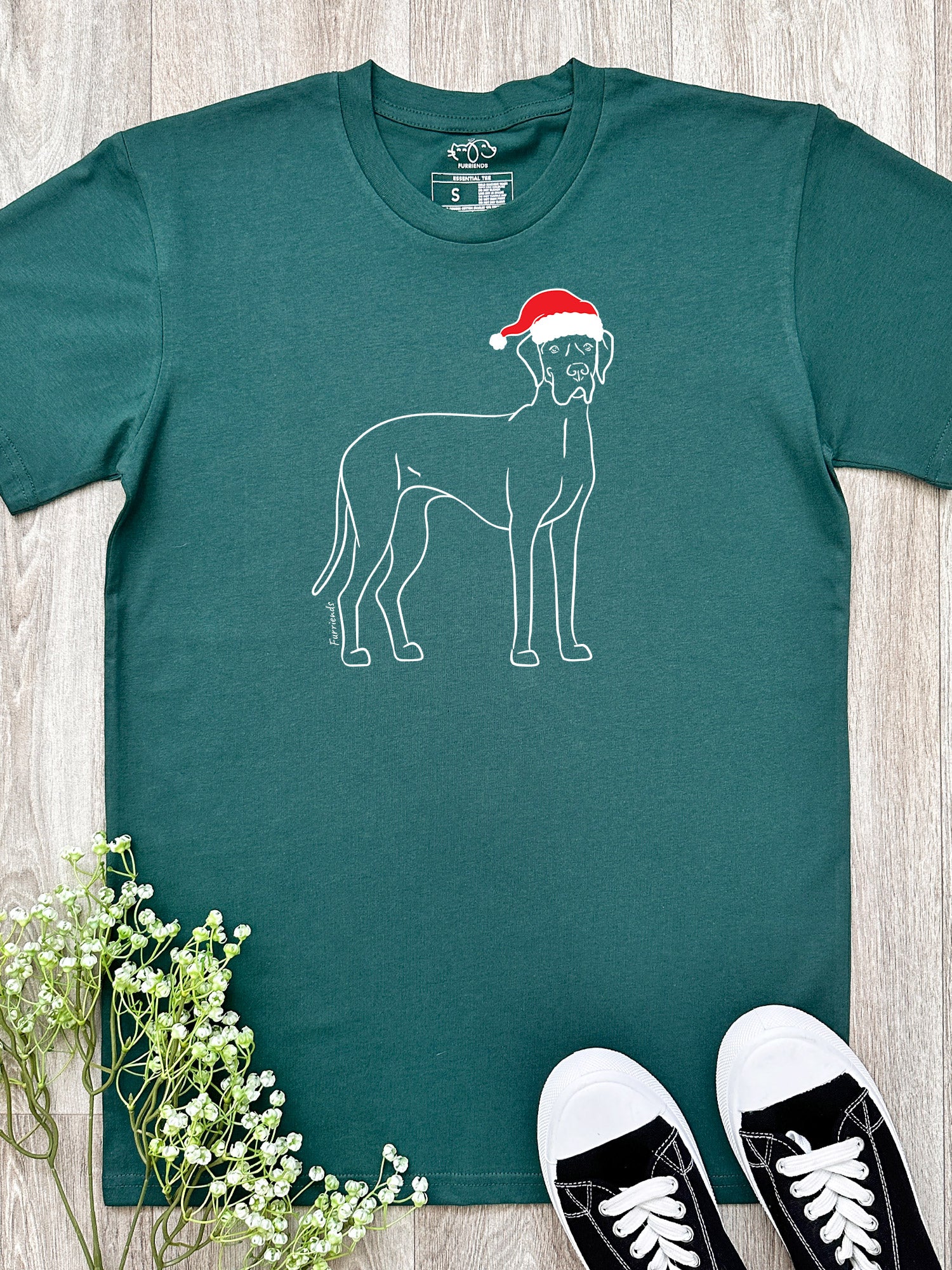 Great Dane Christmas Edition Essential Unisex Tee - Image 3