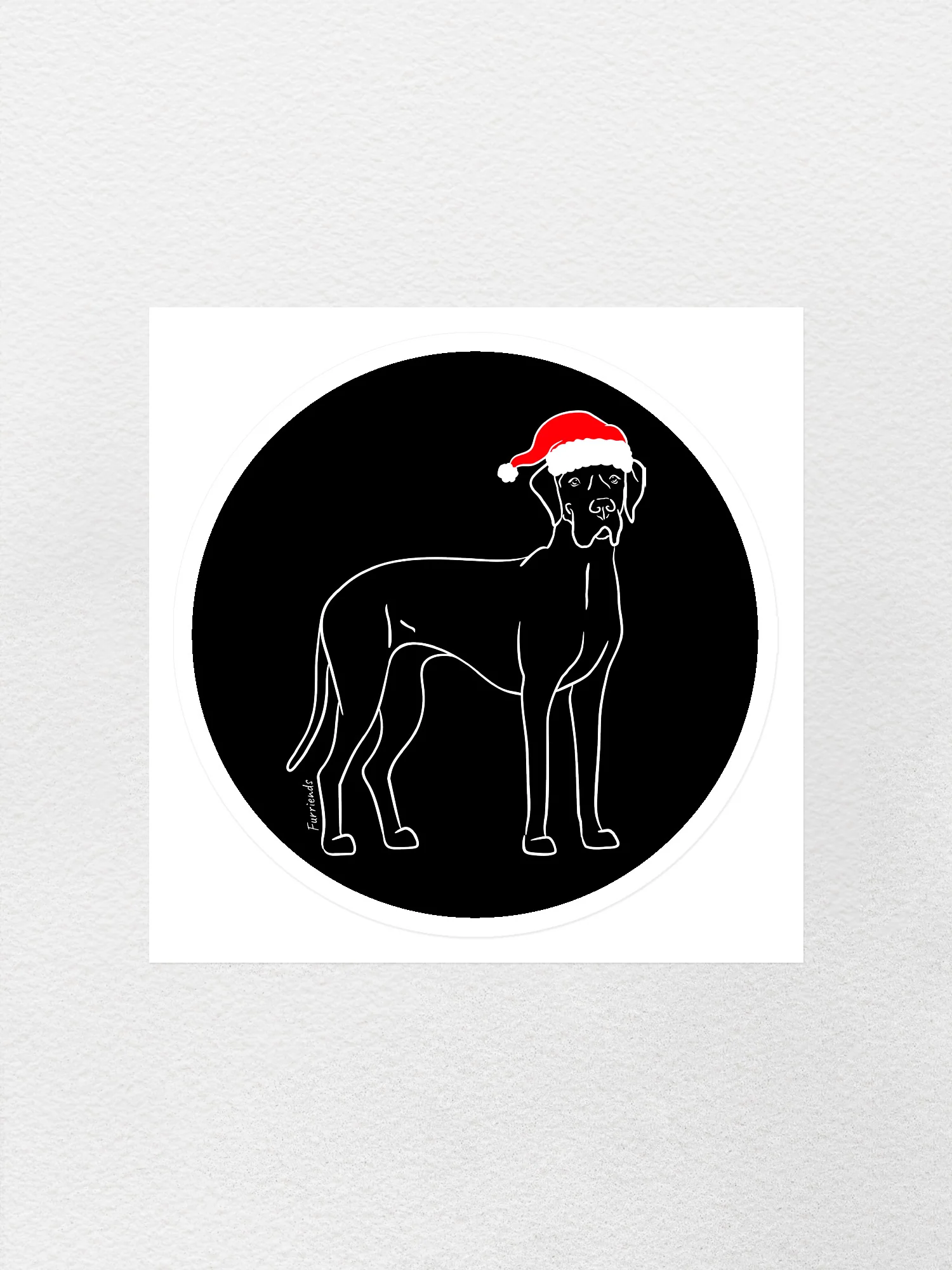 Great Dane Christmas Edition Sticker - Image 3