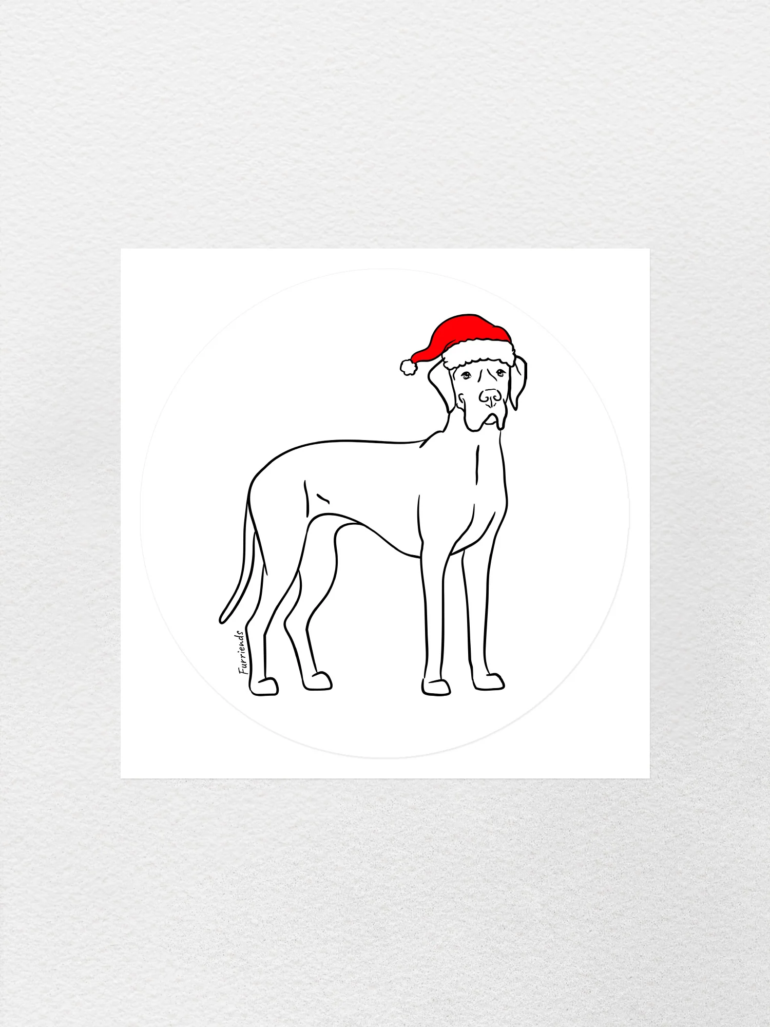 Great Dane Christmas Edition Sticker - Image 4