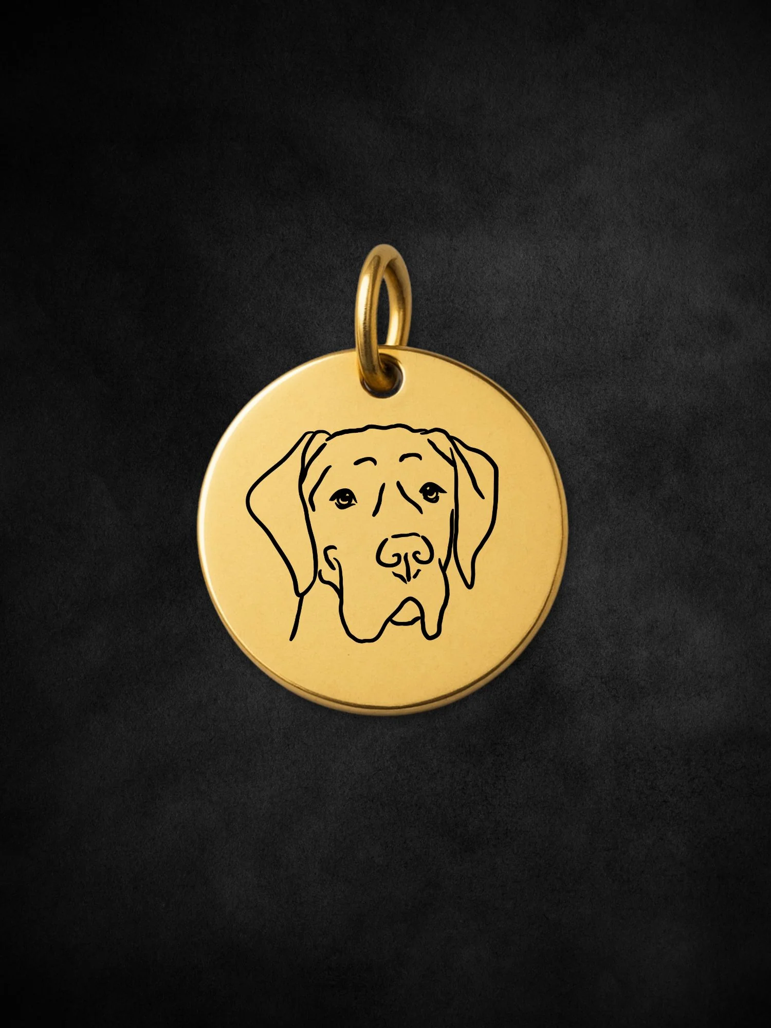 Great Dane Pendant Initial Necklace - Image 3