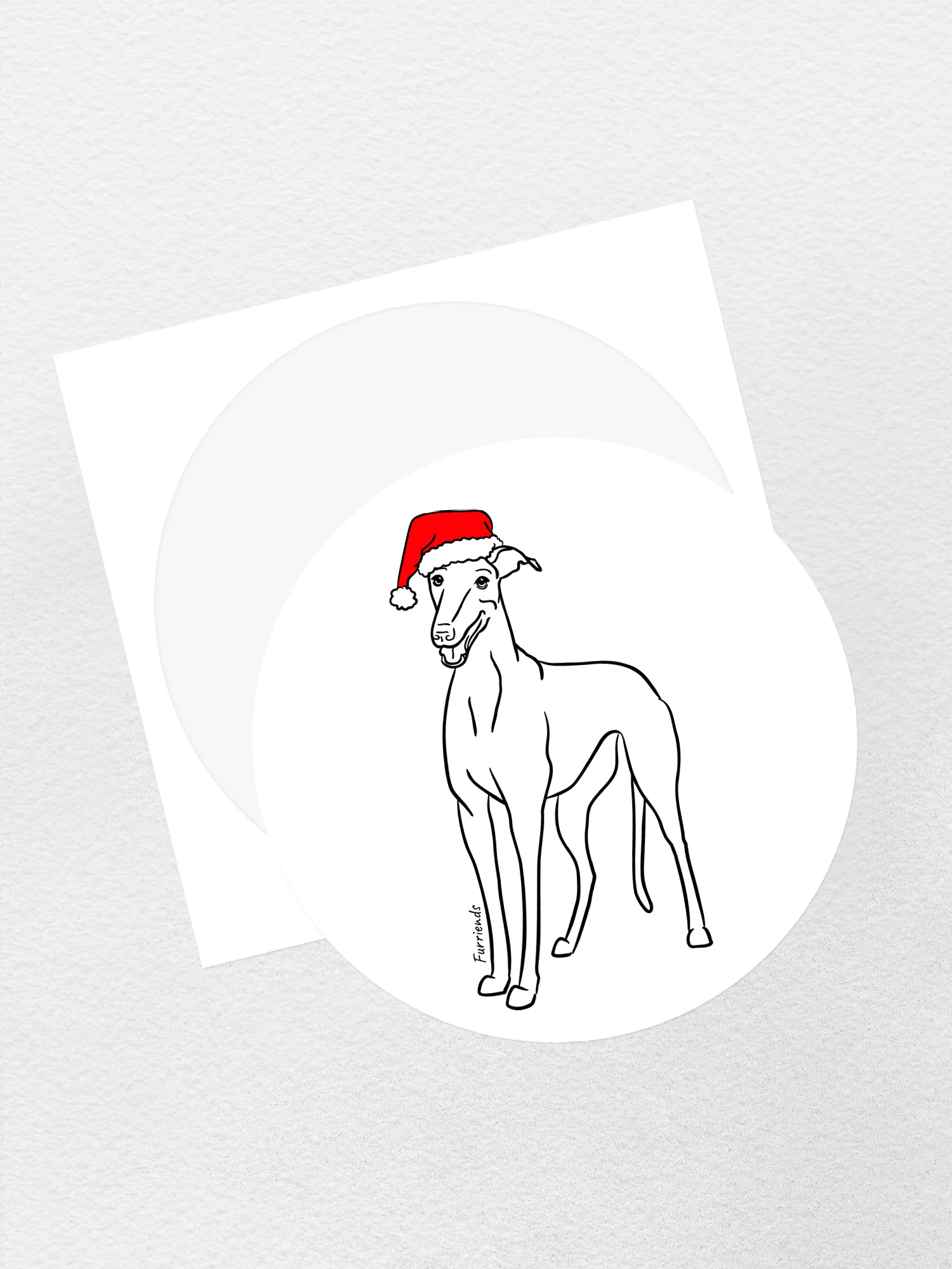 Greyhound Christmas Edition Sticker - Image 3