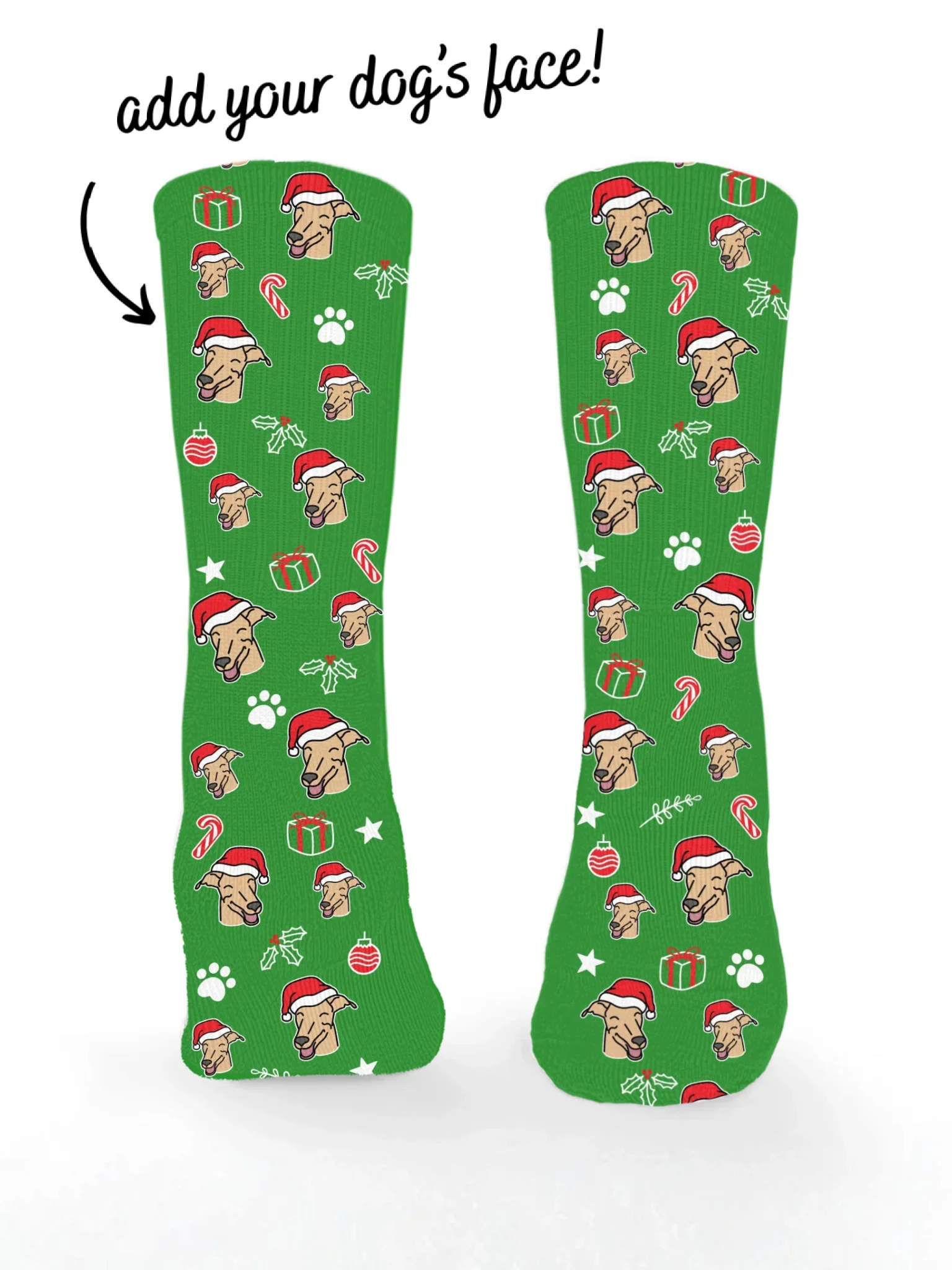 Greyhound ColourPop Christmas Edition Customisable Socks