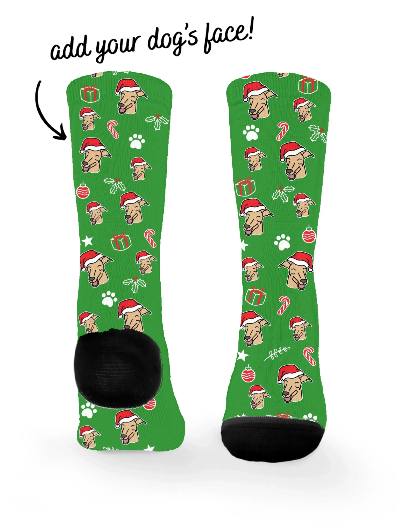 Greyhound ColourPop Christmas Edition Customisable Socks - Image 3