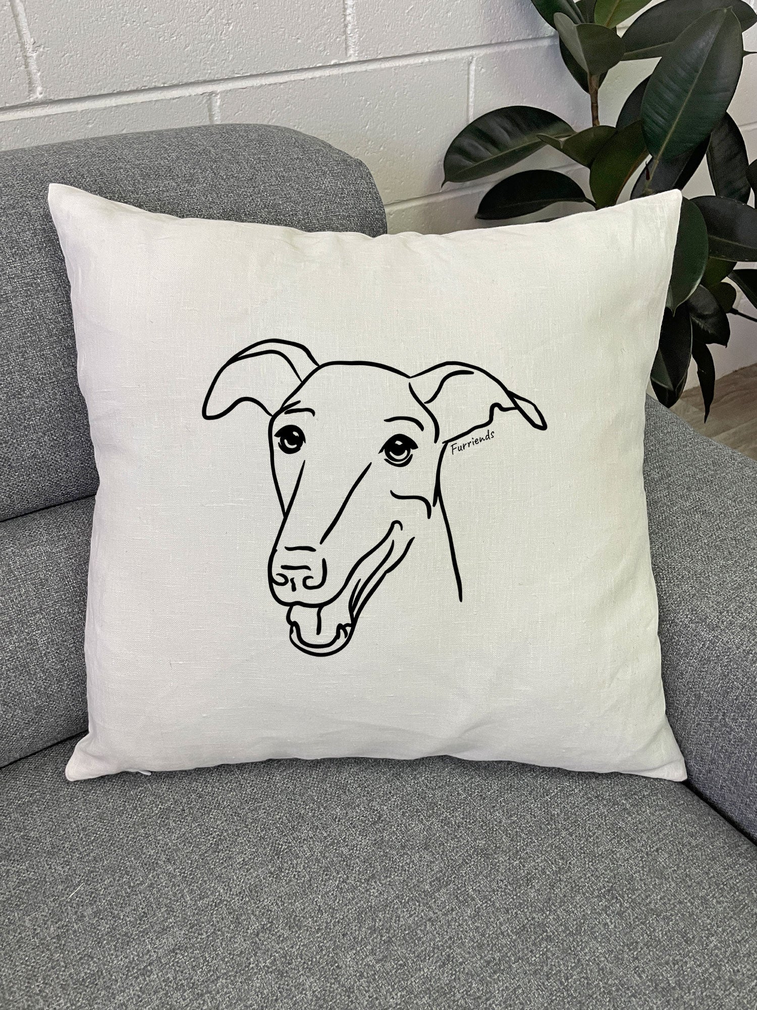 Greyhound Linen Cushion Cover - Image 4