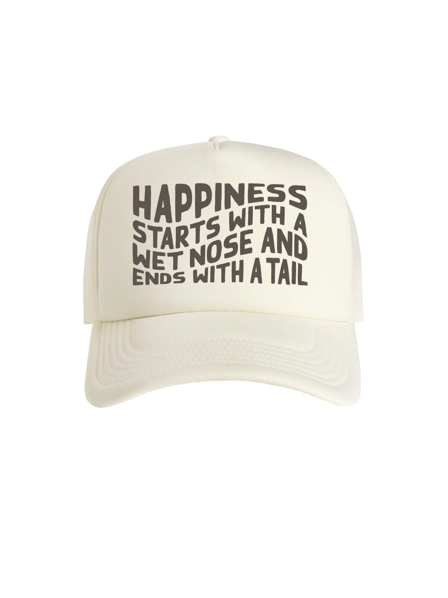 Happiness Starts With A Wet Nose And Ends With A Tail Foam Trucker Cap - Image 3