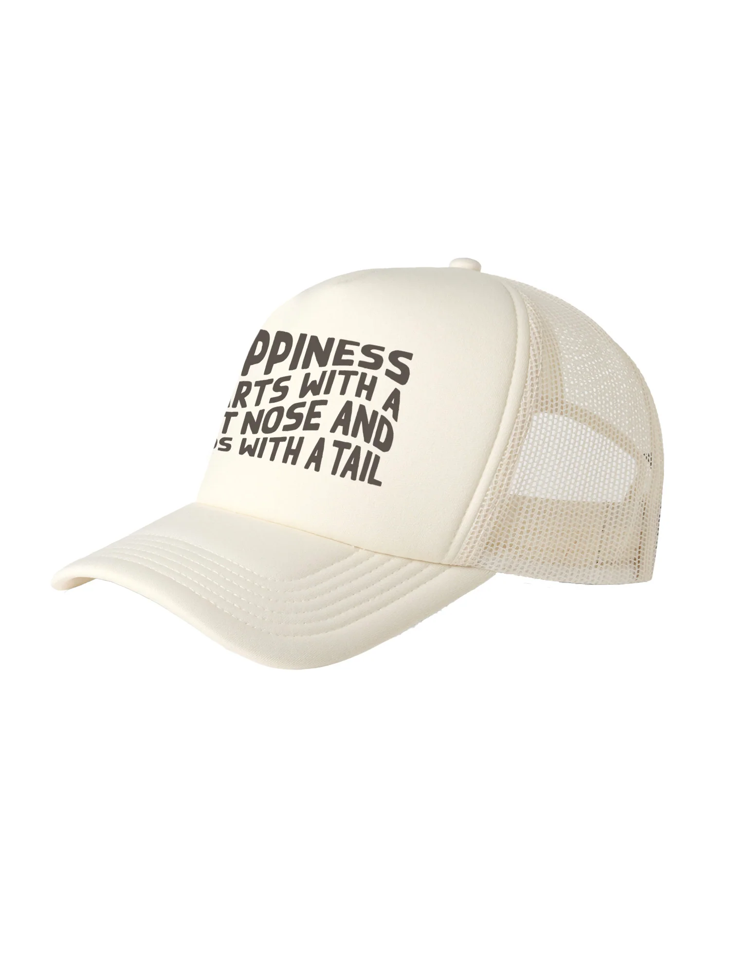 Happiness Starts With A Wet Nose And Ends With A Tail Foam Trucker Cap - Image 4