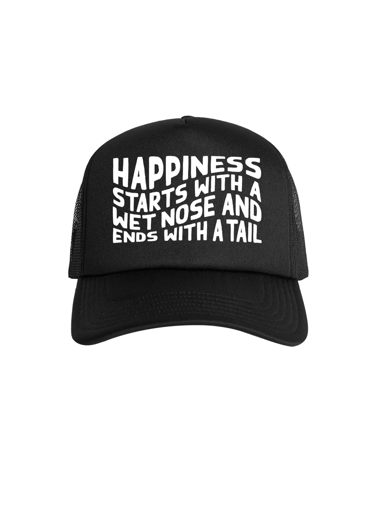 Happiness Starts With A Wet Nose And Ends With A Tail Foam Trucker Cap - Image 5