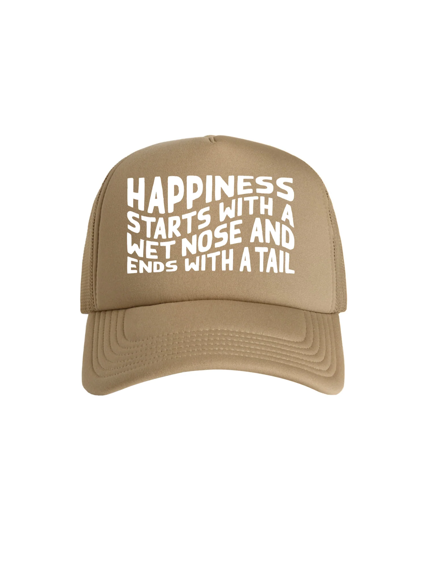 Happiness Starts With A Wet Nose And Ends With A Tail Foam Trucker Cap - Image 7