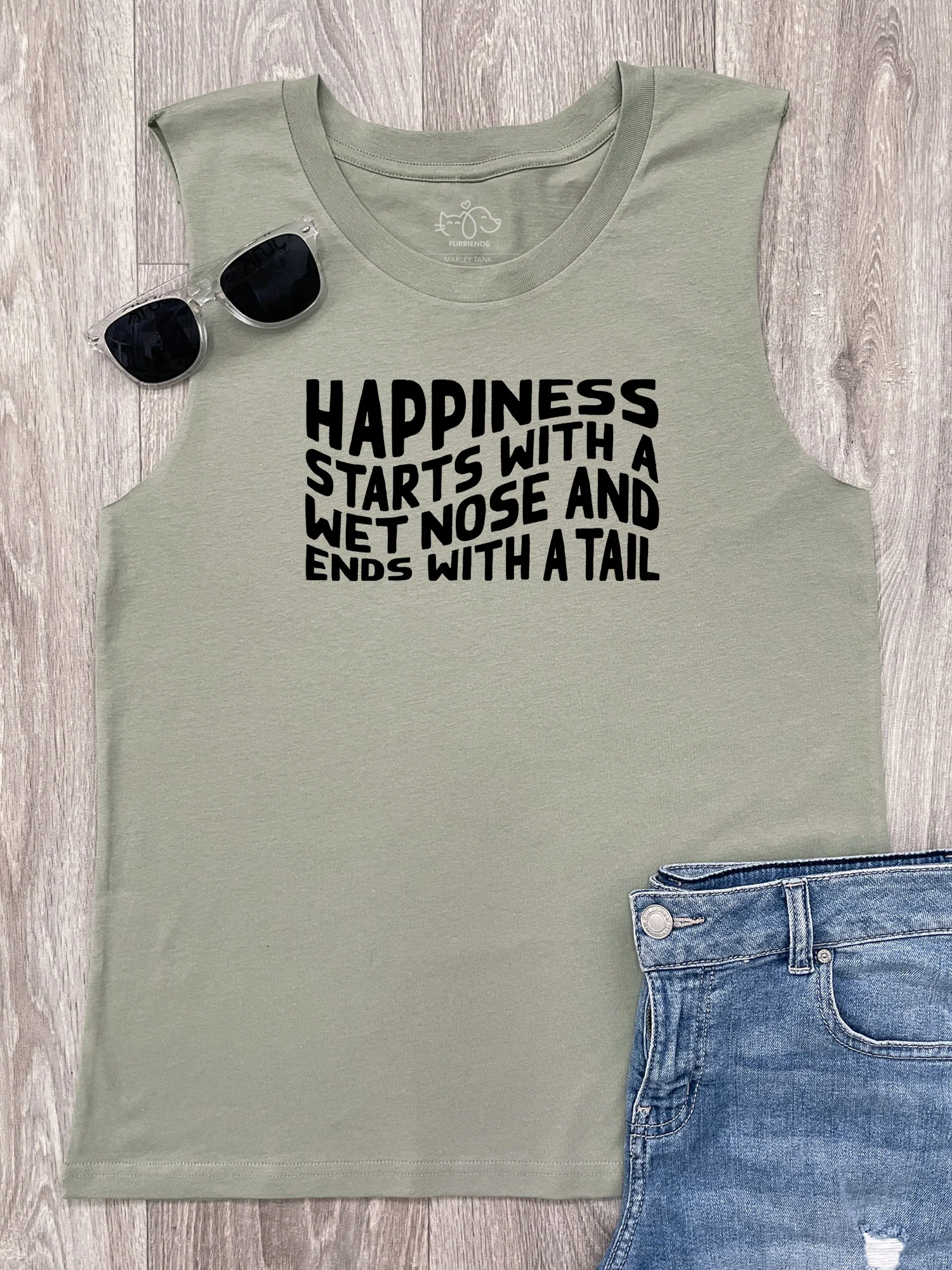 Happiness Starts With A Wet Nose And Ends With A Tail Marley Tank - Image 4