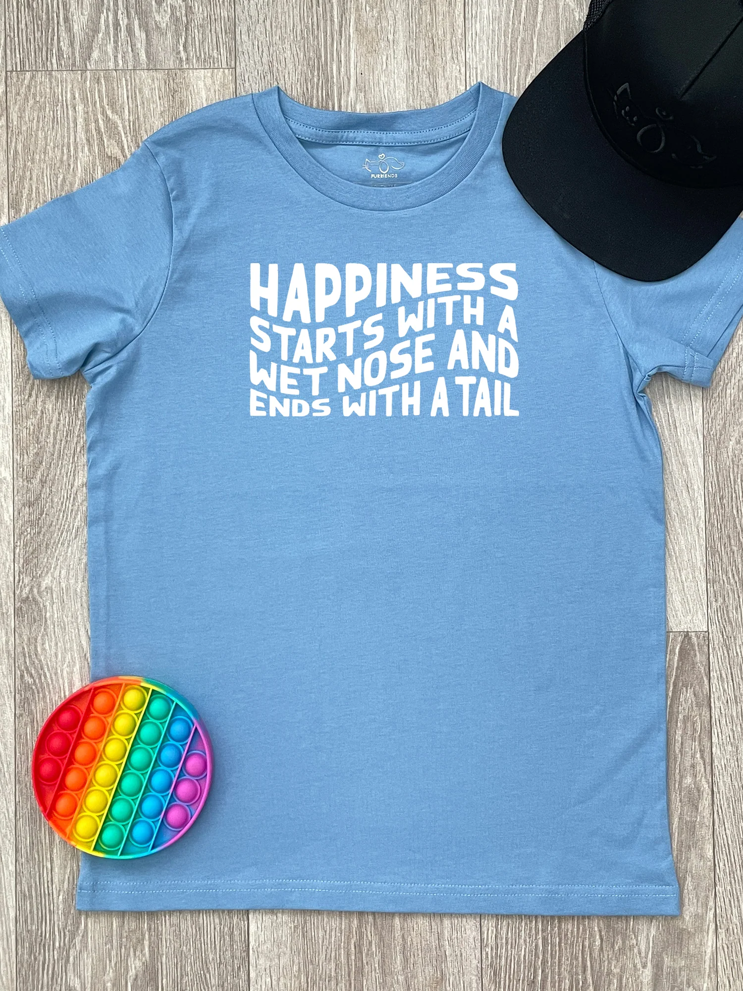 Happiness Starts With A Wet Nose And Ends With A Tail Youth Tee - Image 3