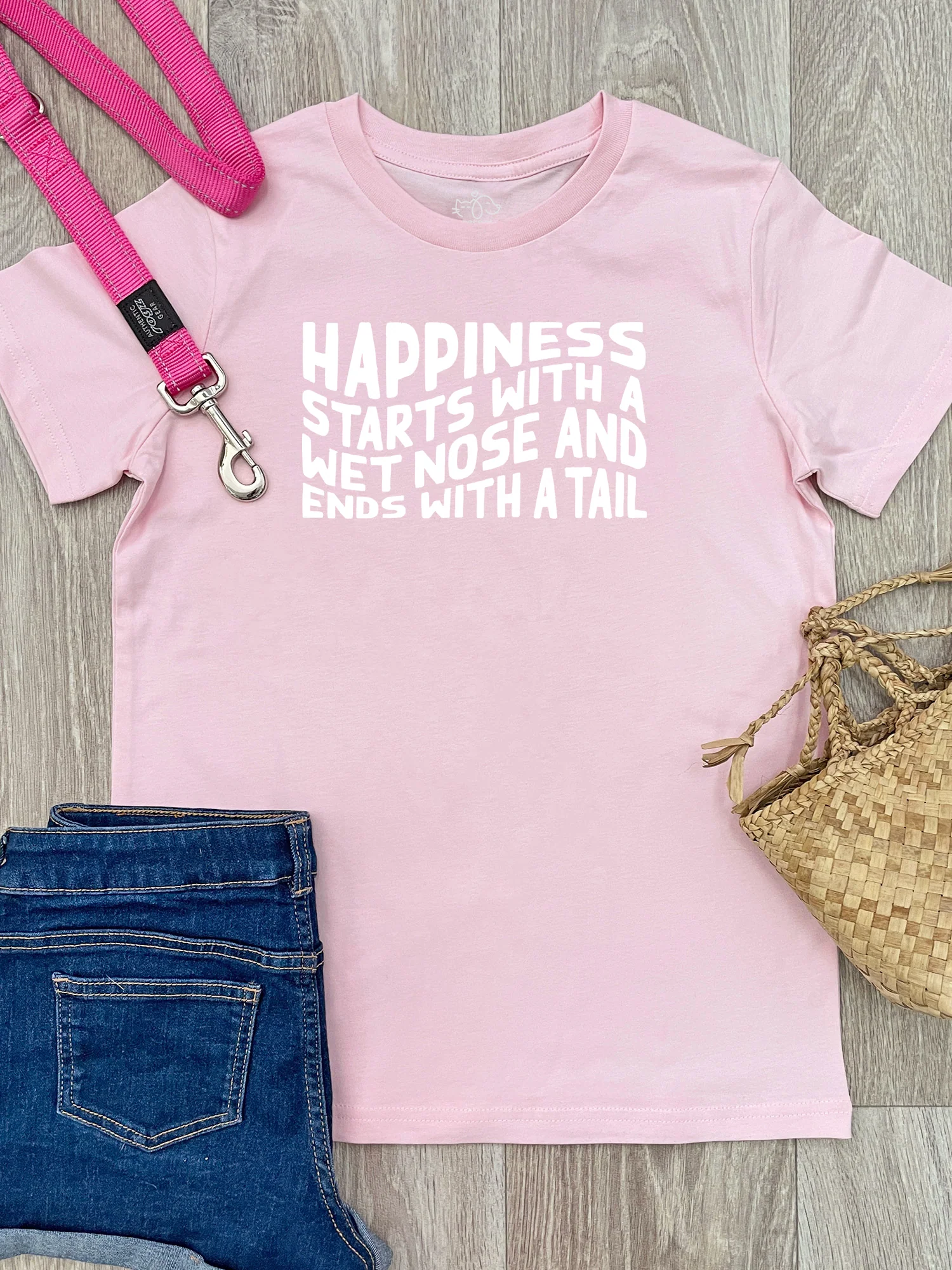 Happiness Starts With A Wet Nose And Ends With A Tail Youth Tee - Image 4