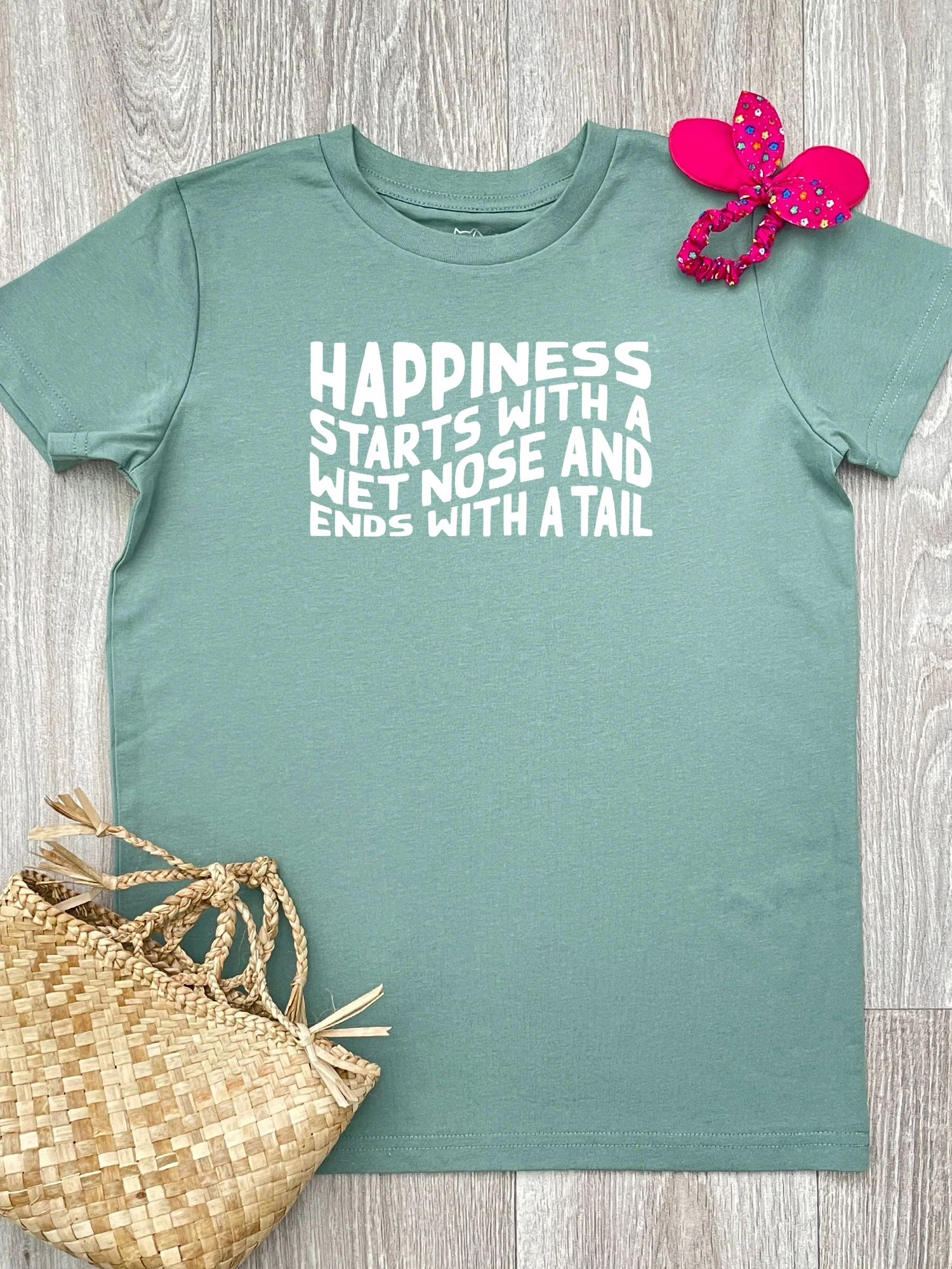 Happiness Starts With A Wet Nose And Ends With A Tail Youth Tee - Image 5
