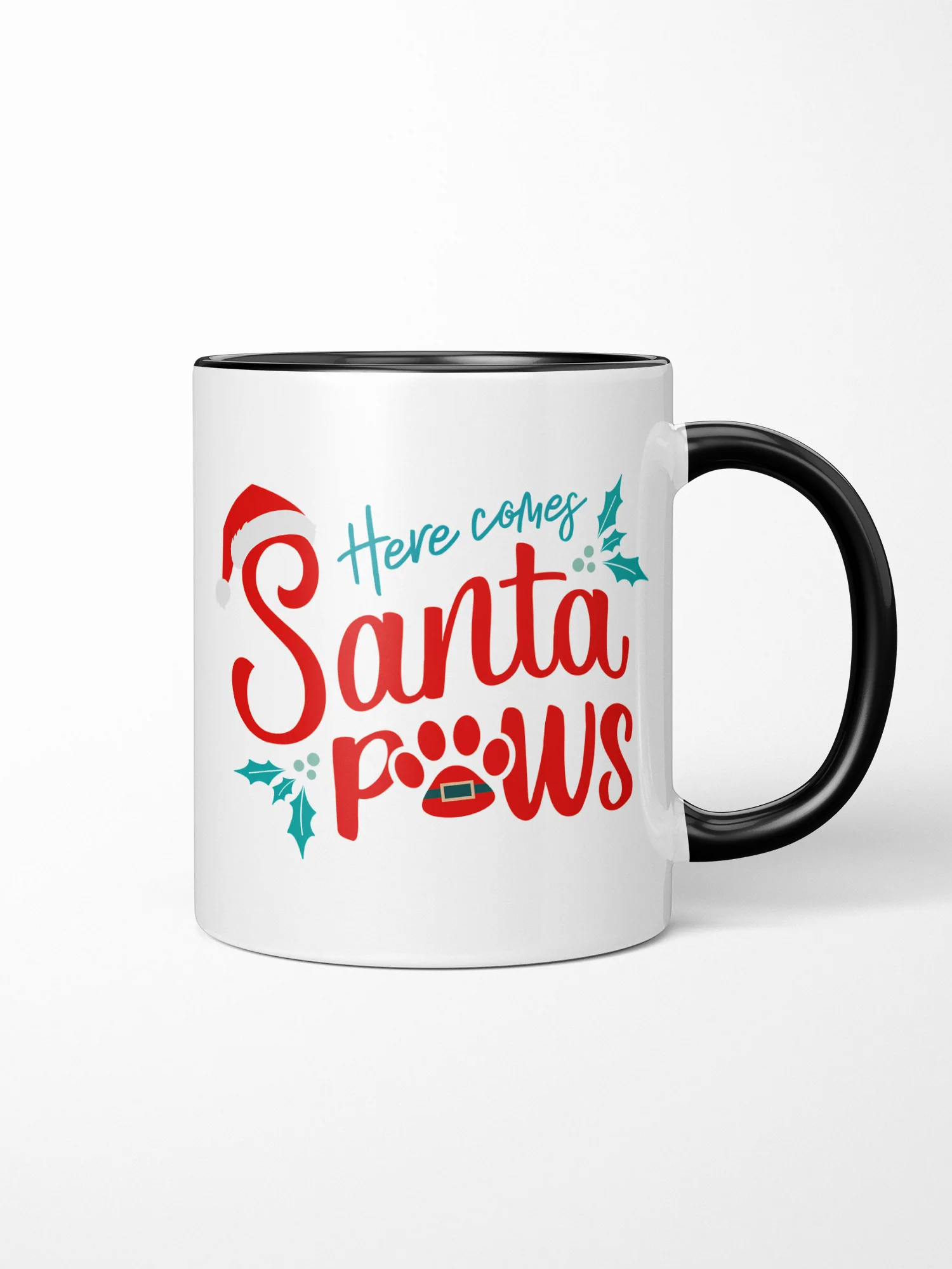 Here Comes Santa Paws Ceramic Mug - Image 2