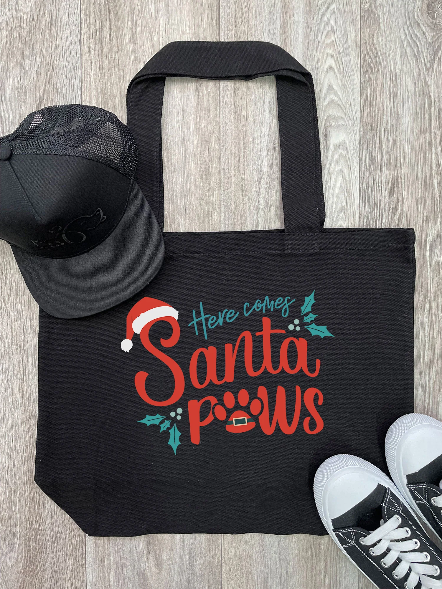 Here Comes Santa Paws Stella Tote Bag