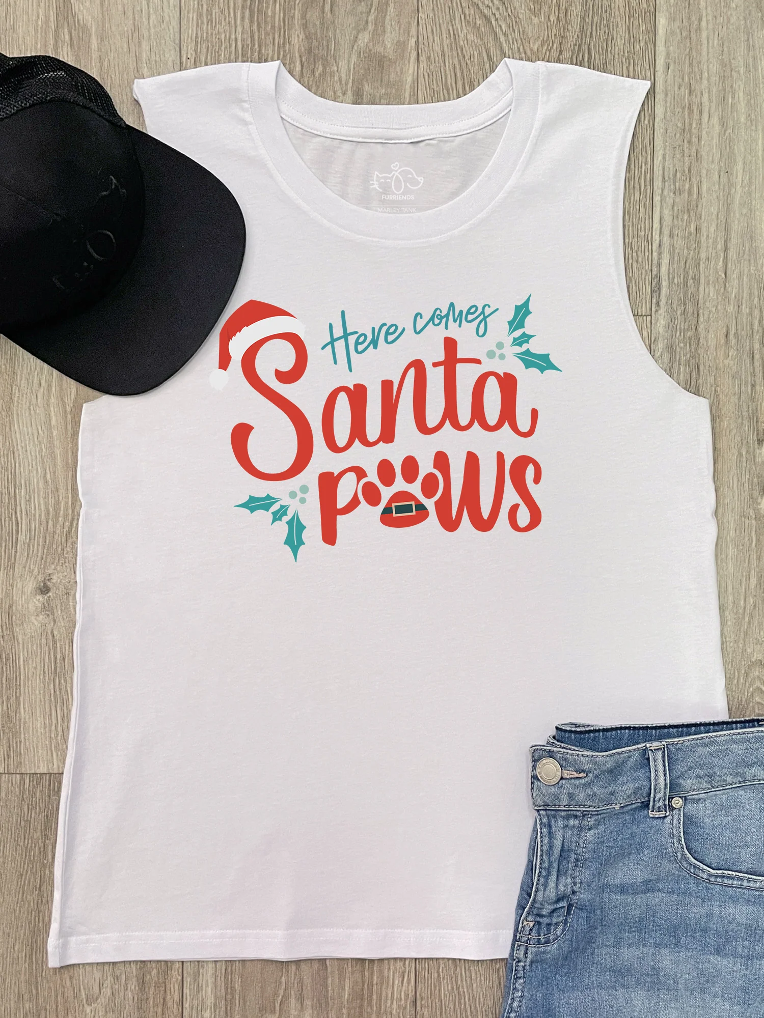 Here Comes Santa Paws Marley Tank - Image 2