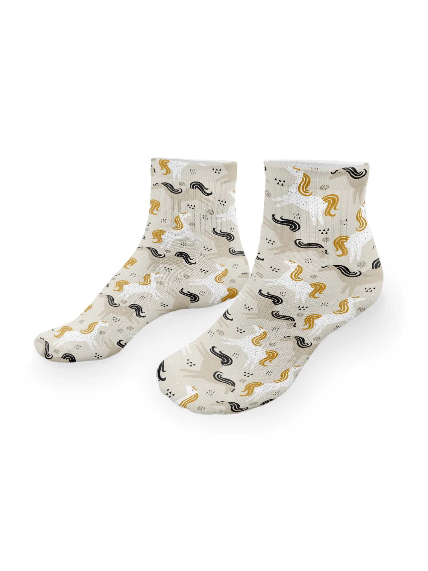 Hieroglyph Horses Ankle Socks - Image 3