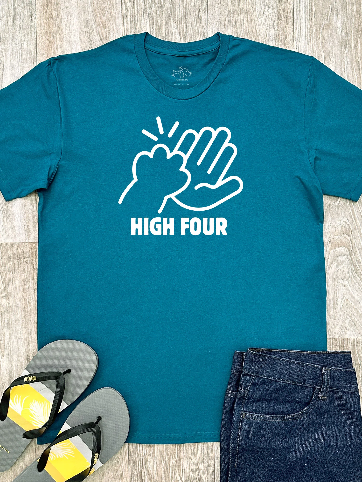High Four Essential Unisex Tee - Image 3