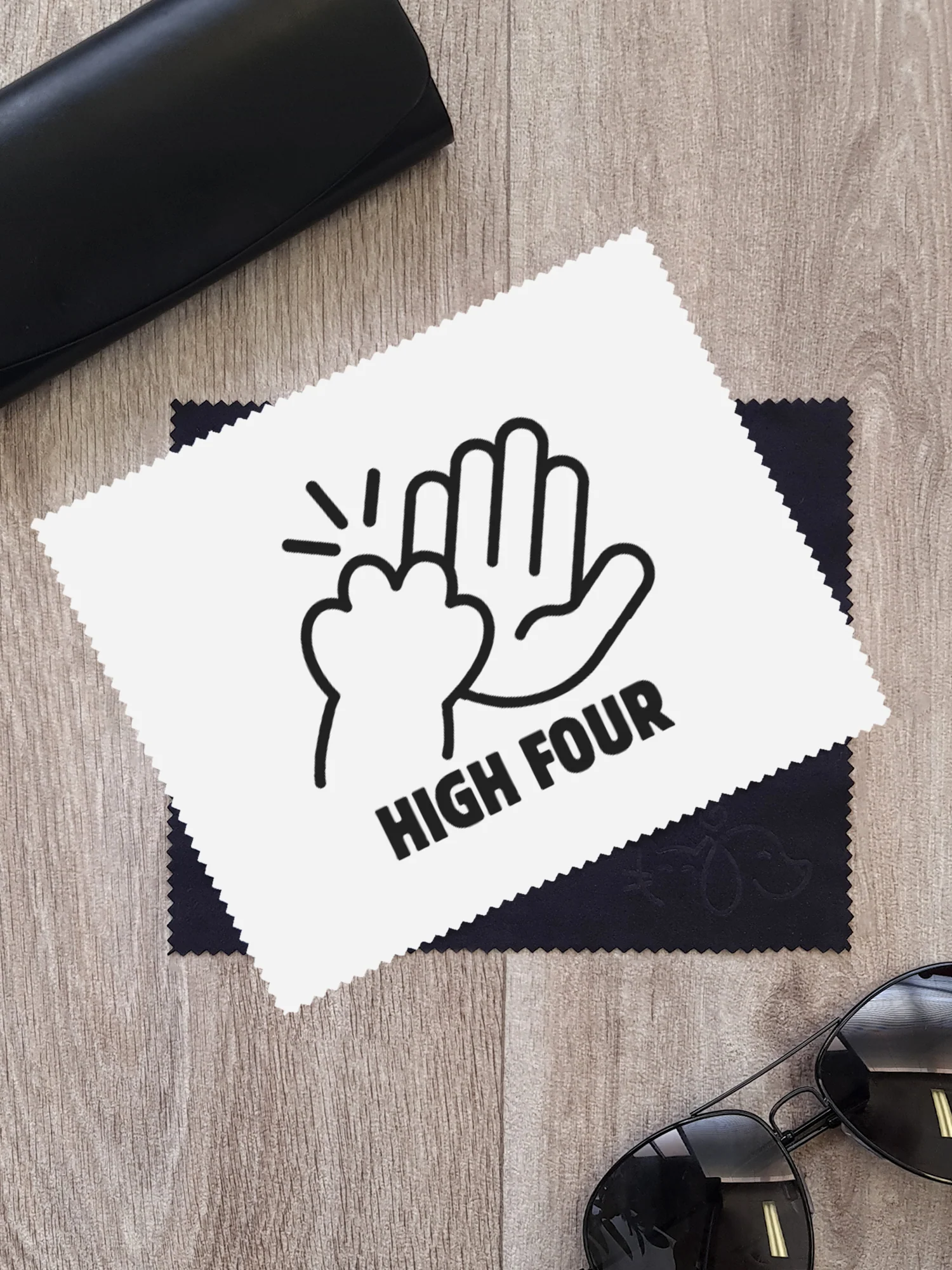 High Four Microfibre Suede Glasses Cleaning Cloths (Twinpack) - Image 2