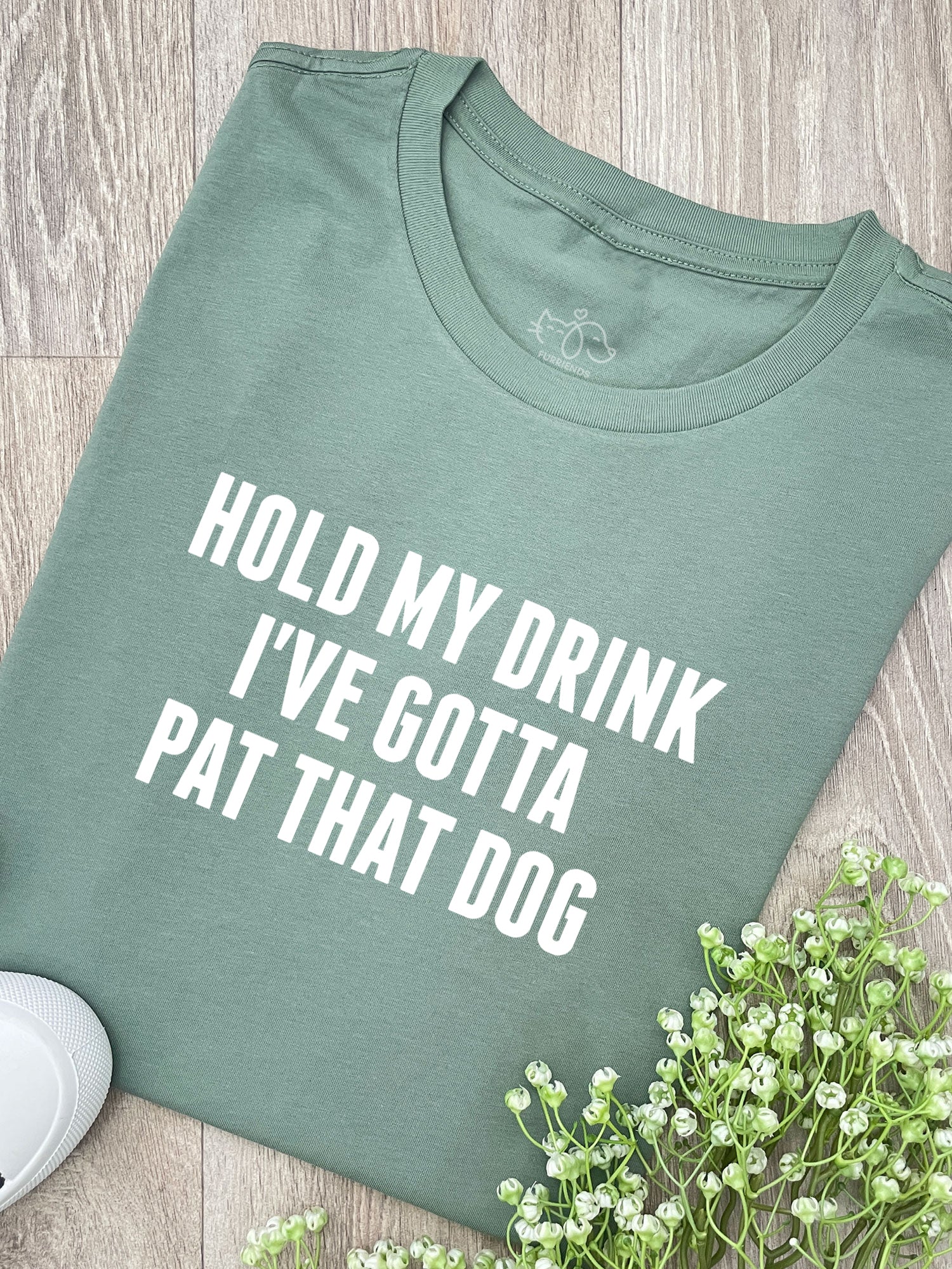 Hold My Drink I've Gotta Pat That Dog Ava Women's Regular Fit Tee - Image 3