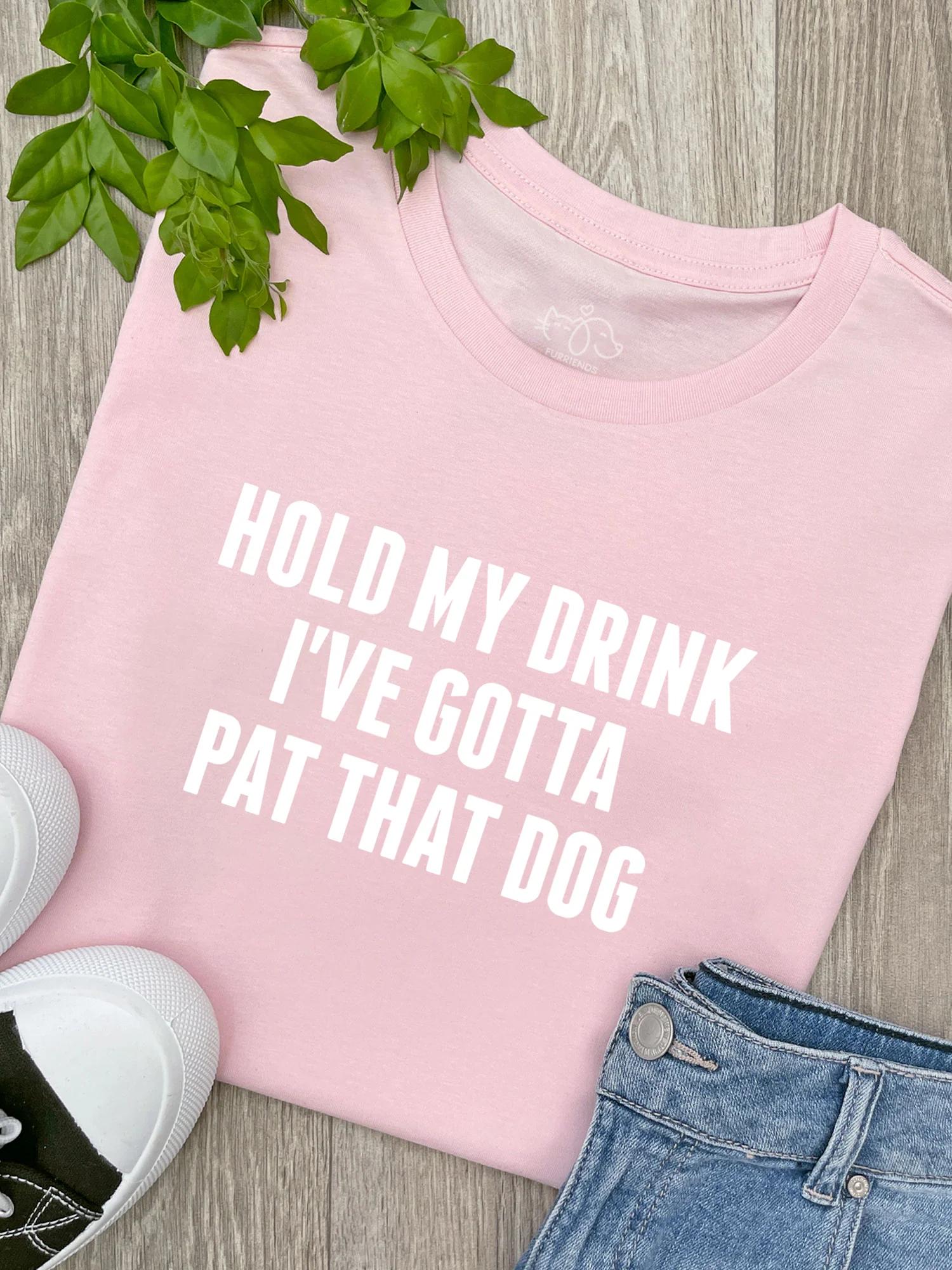 Hold My Drink I've Gotta Pat That Dog Ava Women's Regular Fit Tee - Image 4
