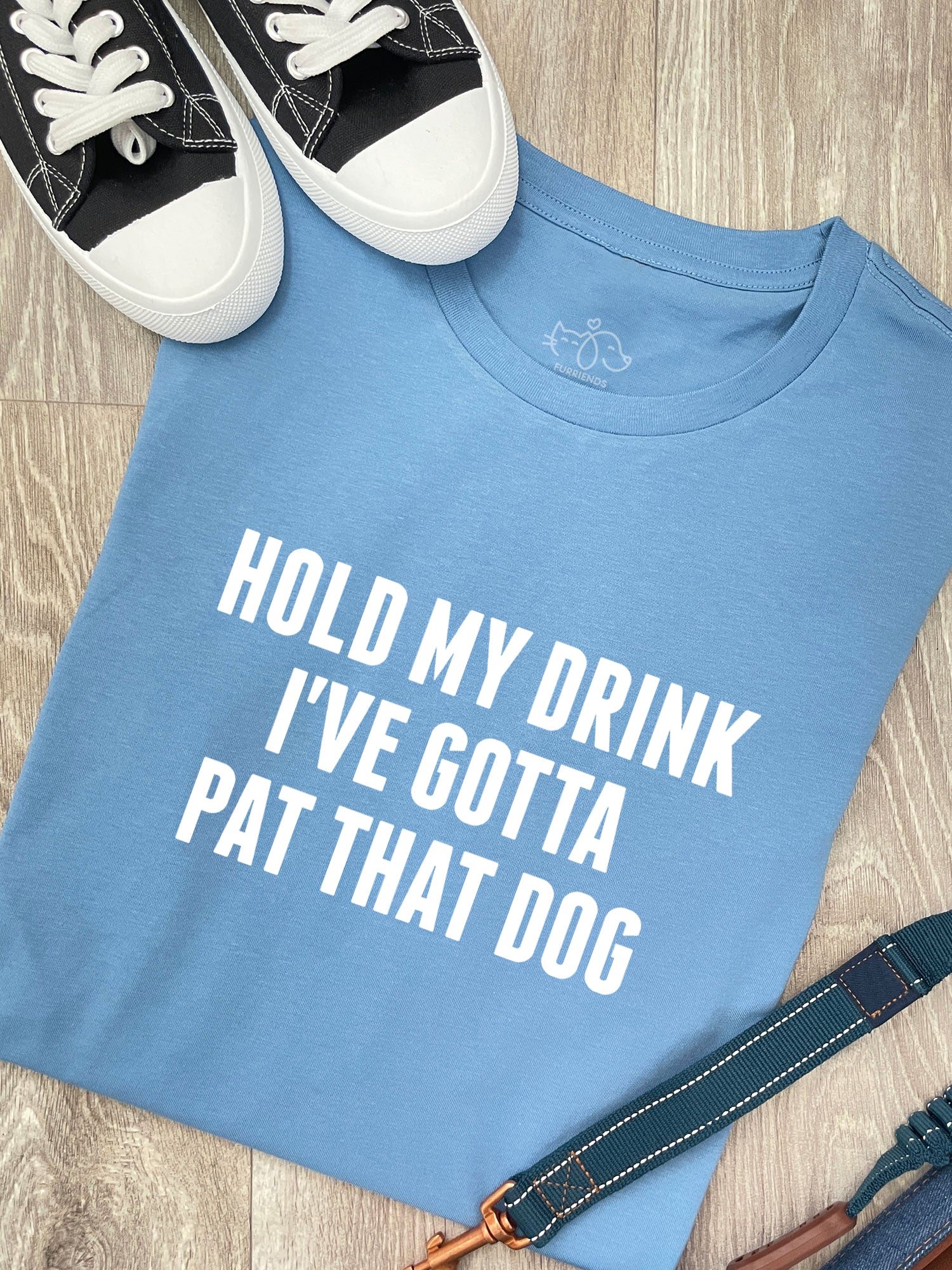 Hold My Drink I've Gotta Pat That Dog Ava Women's Regular Fit Tee - Image 5