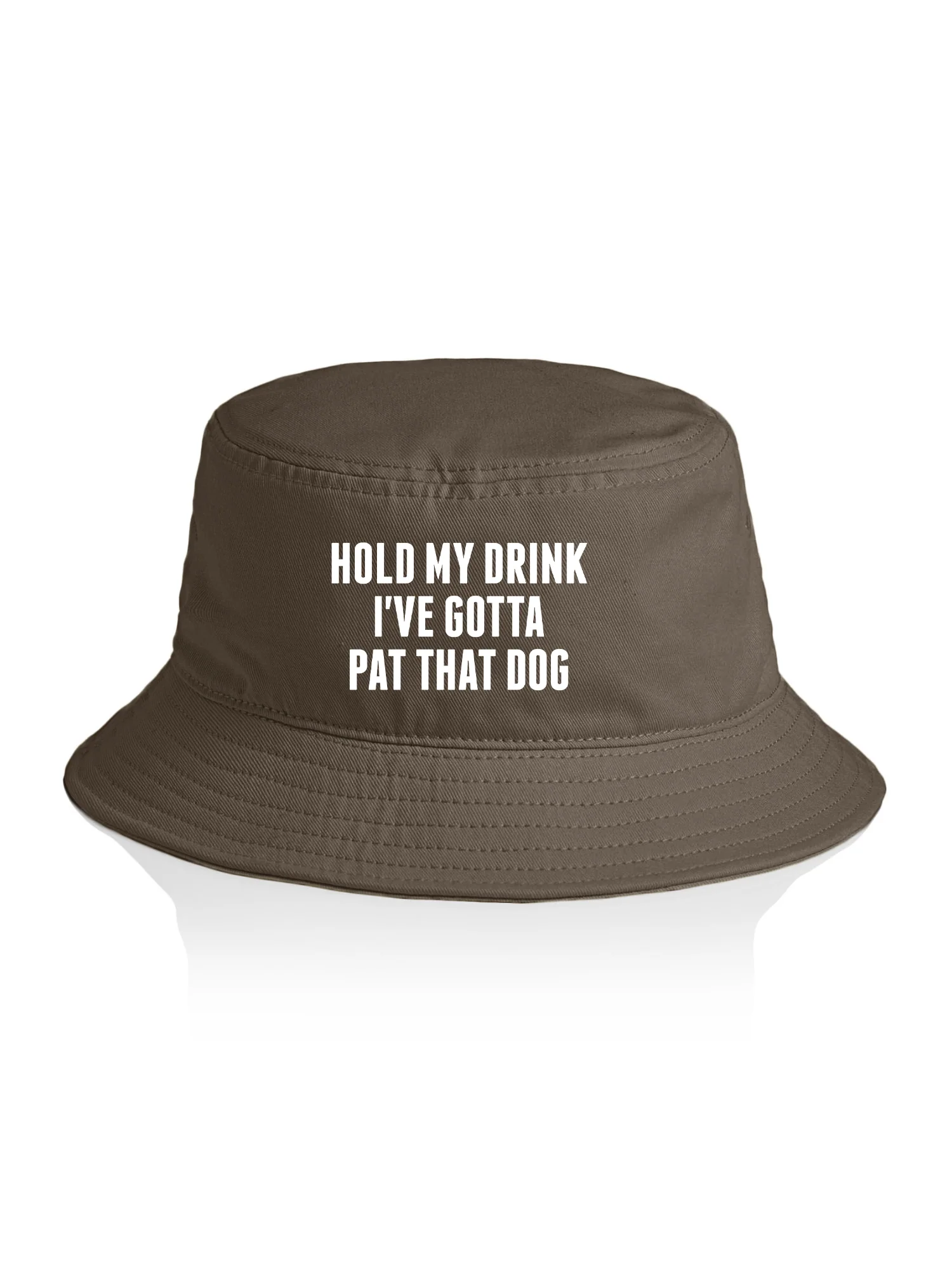 Hold My Drink I've Gotta Pat That Dog Bucket Hat - Image 4