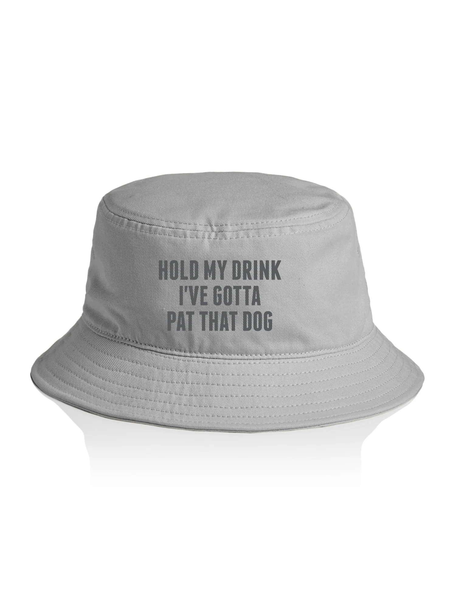 Hold My Drink I've Gotta Pat That Dog Bucket Hat - Image 8