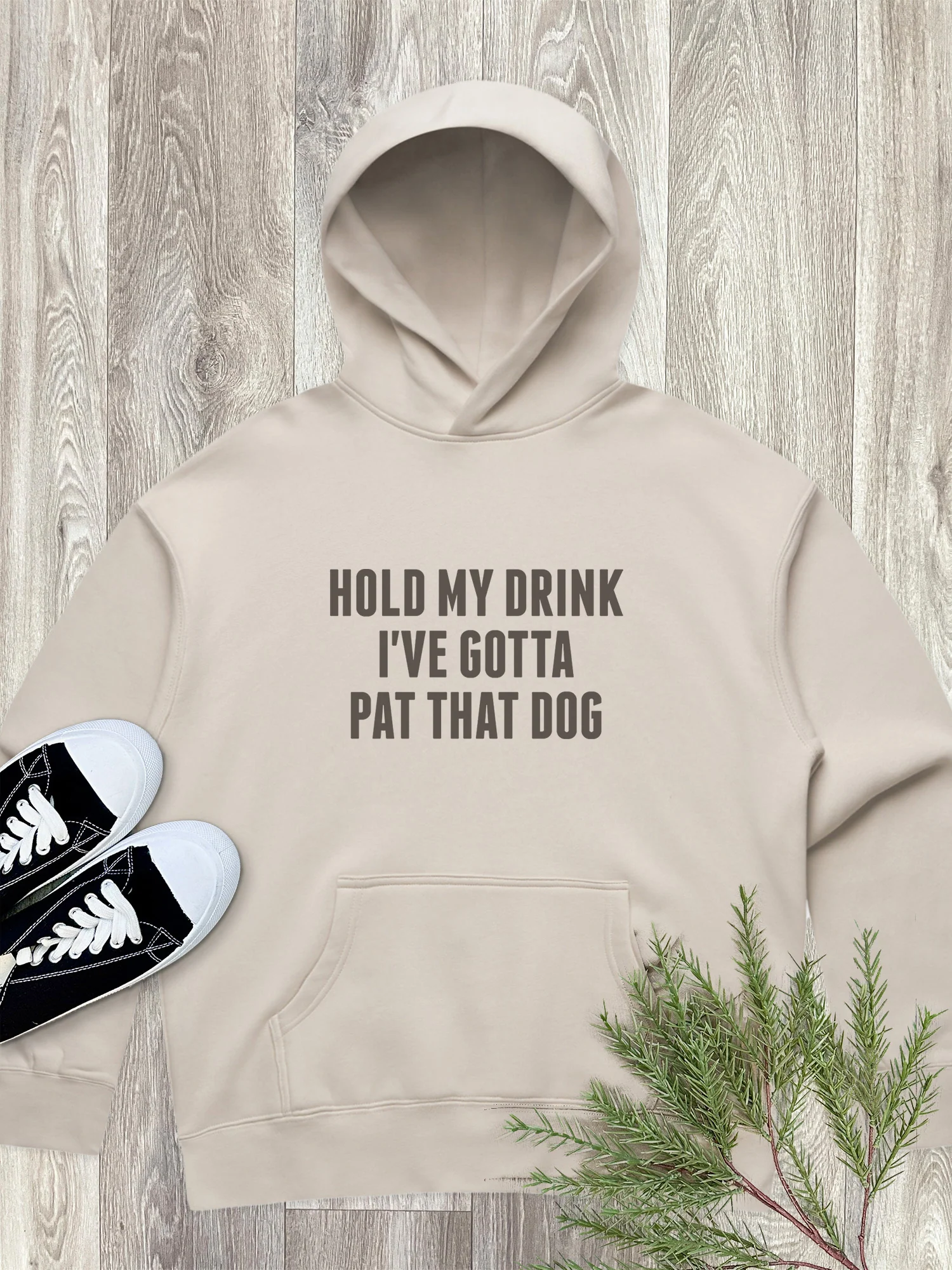 Hold My Drink I've Gotta Pat That Dog Women's Comfort Hood - Image 5