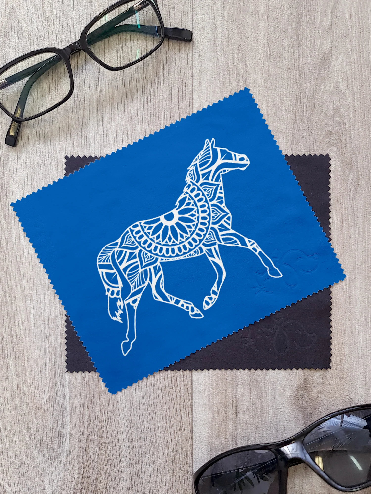 Horse Mandala Microfibre Suede Glasses Cleaning Cloths (Twinpack) - Image 3
