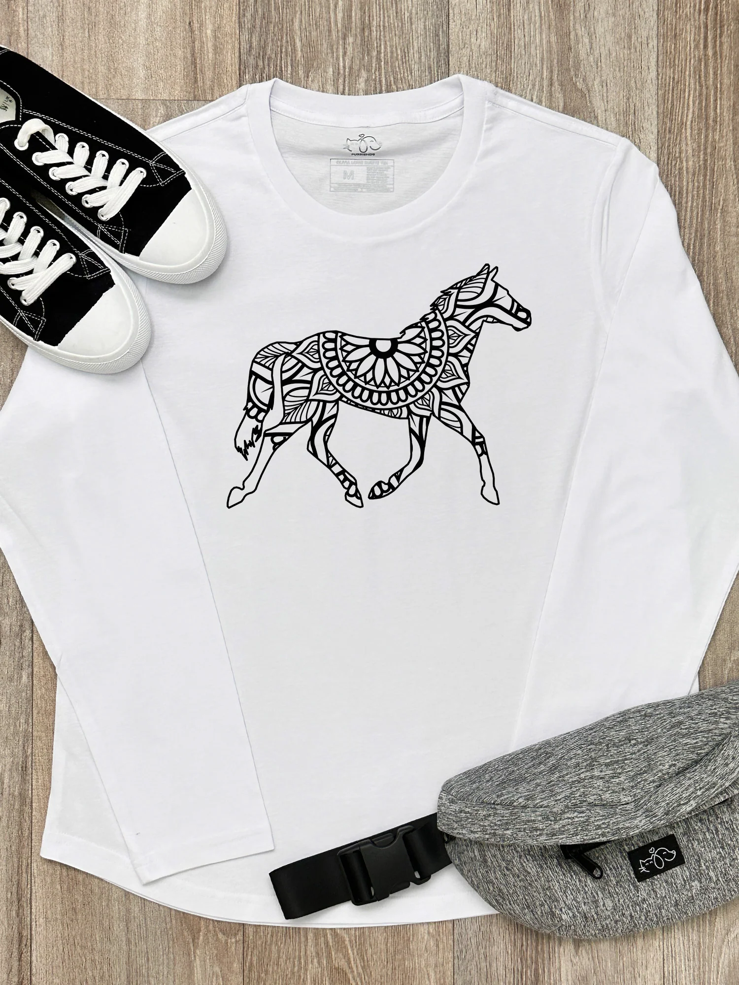 Horse Mandala Olivia Long Sleeve Tee - Image 2