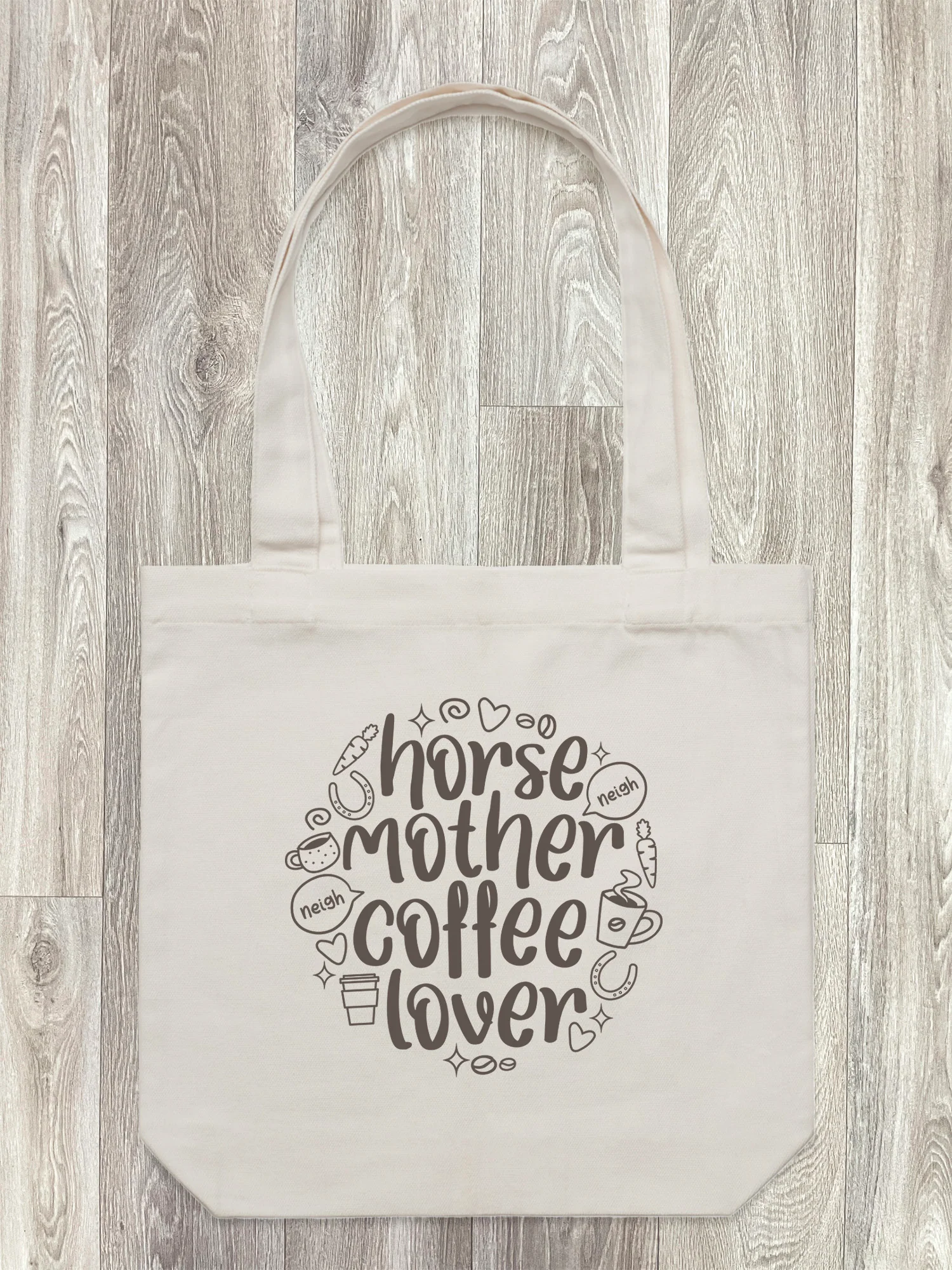 Horse Mother Coffee Lover Edith Tote Bag - Image 10