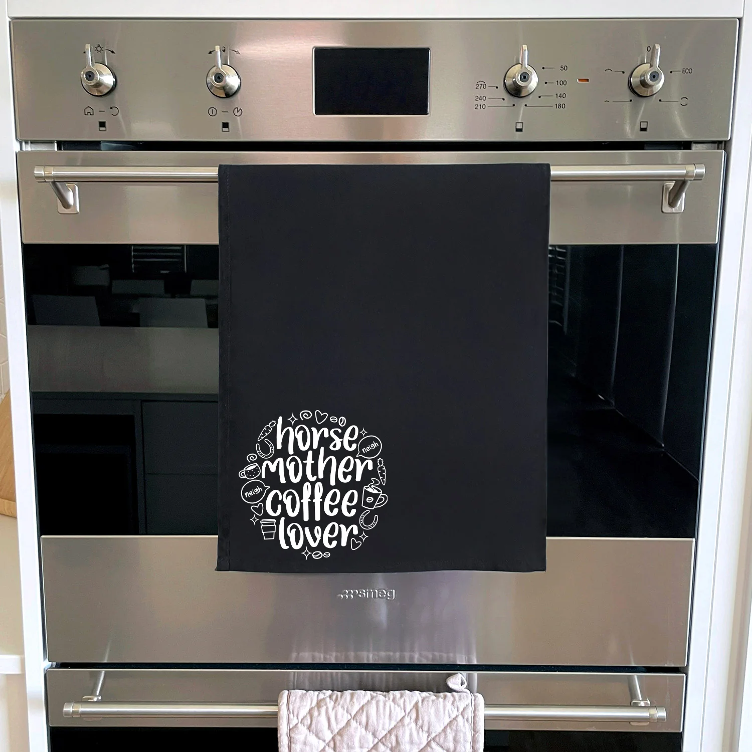 Horse Mother Coffee Lover Tea Towel - Image 2