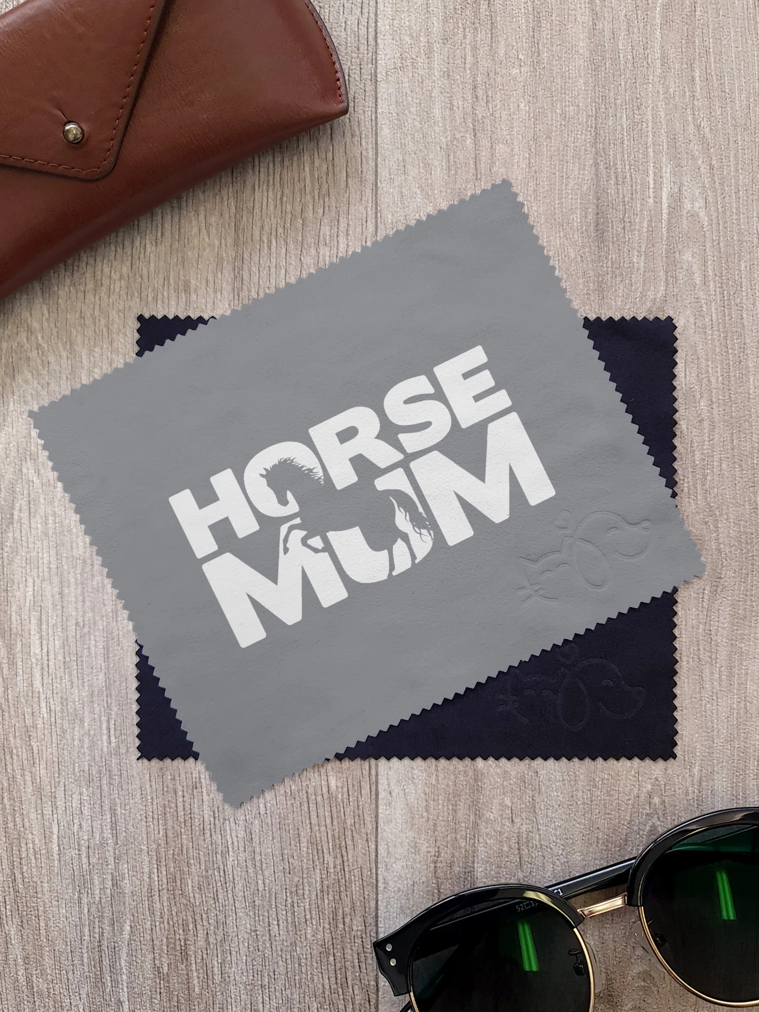 Horse Mum Silhouette Microfibre Suede Glasses Cleaning Cloths (Twinpack) - Image 2