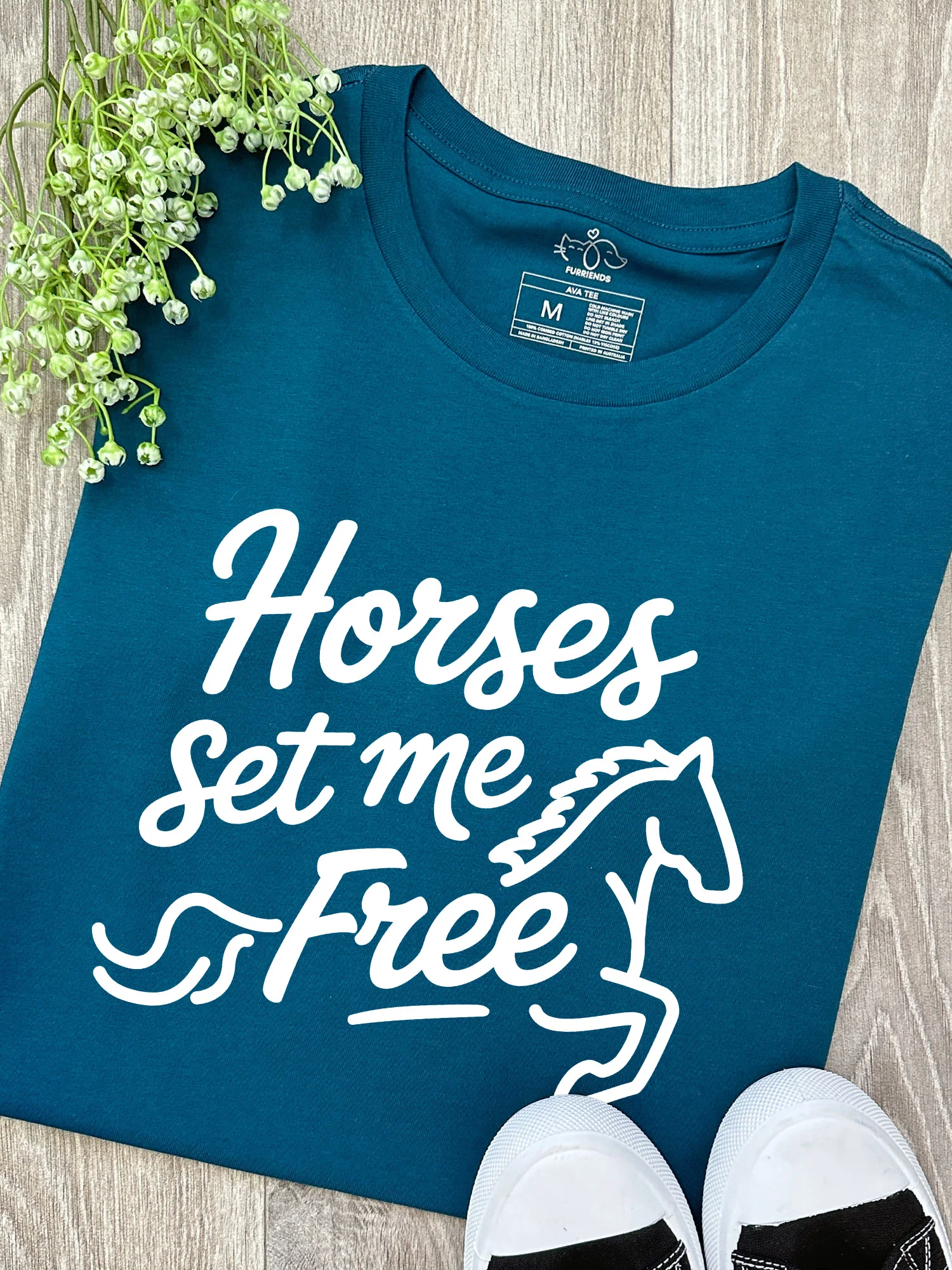 Horses Set Me Free Ava Women's Regular Fit Tee - Image 2