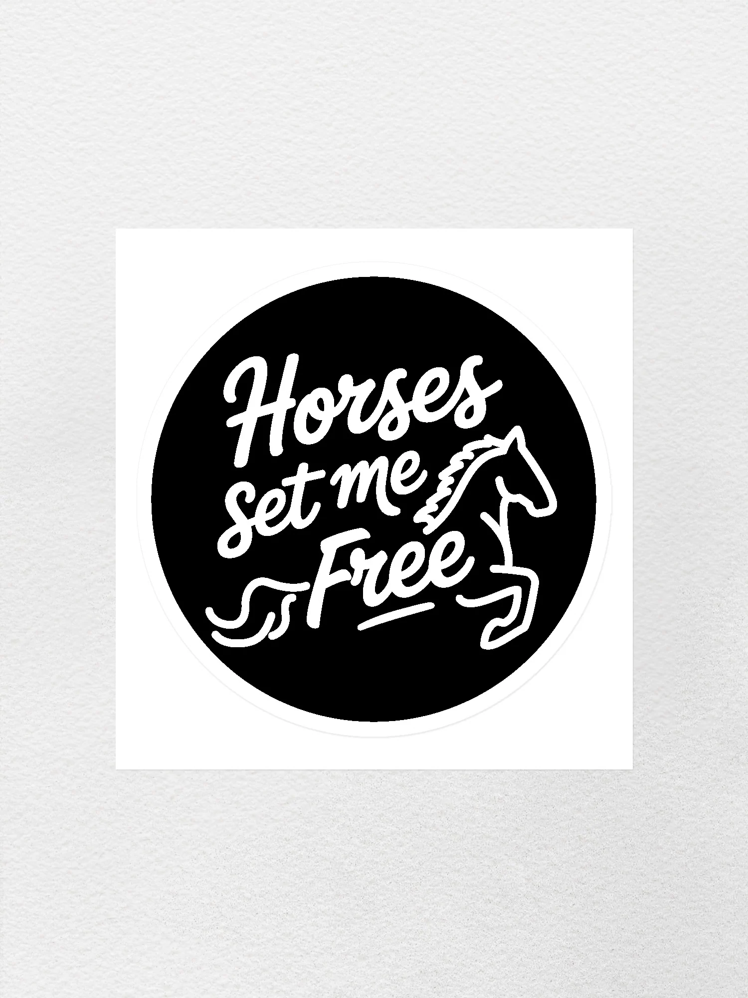 Horses Set Me Free Sticker - Image 3