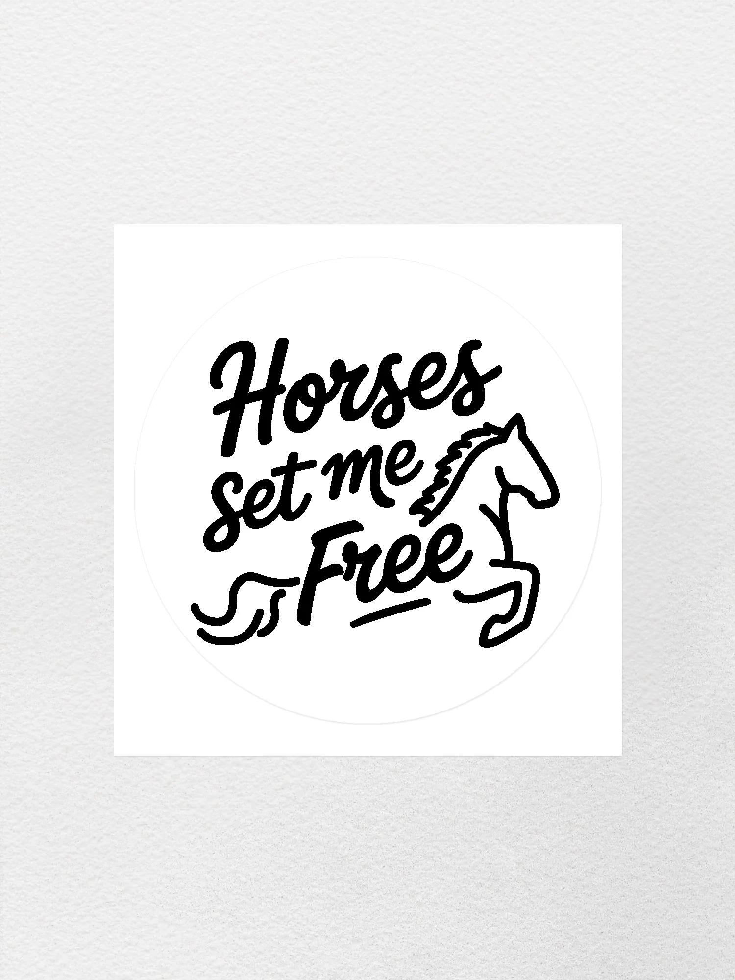 Horses Set Me Free Sticker - Image 4