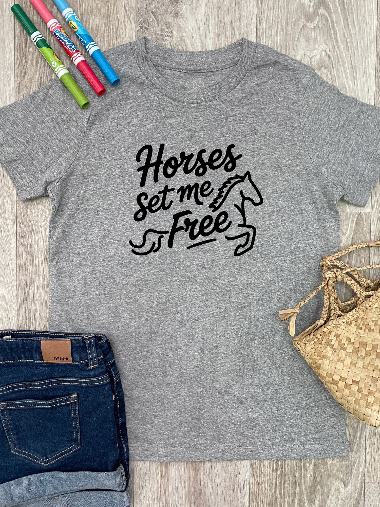 Horses Set Me Free Youth Tee - Image 3