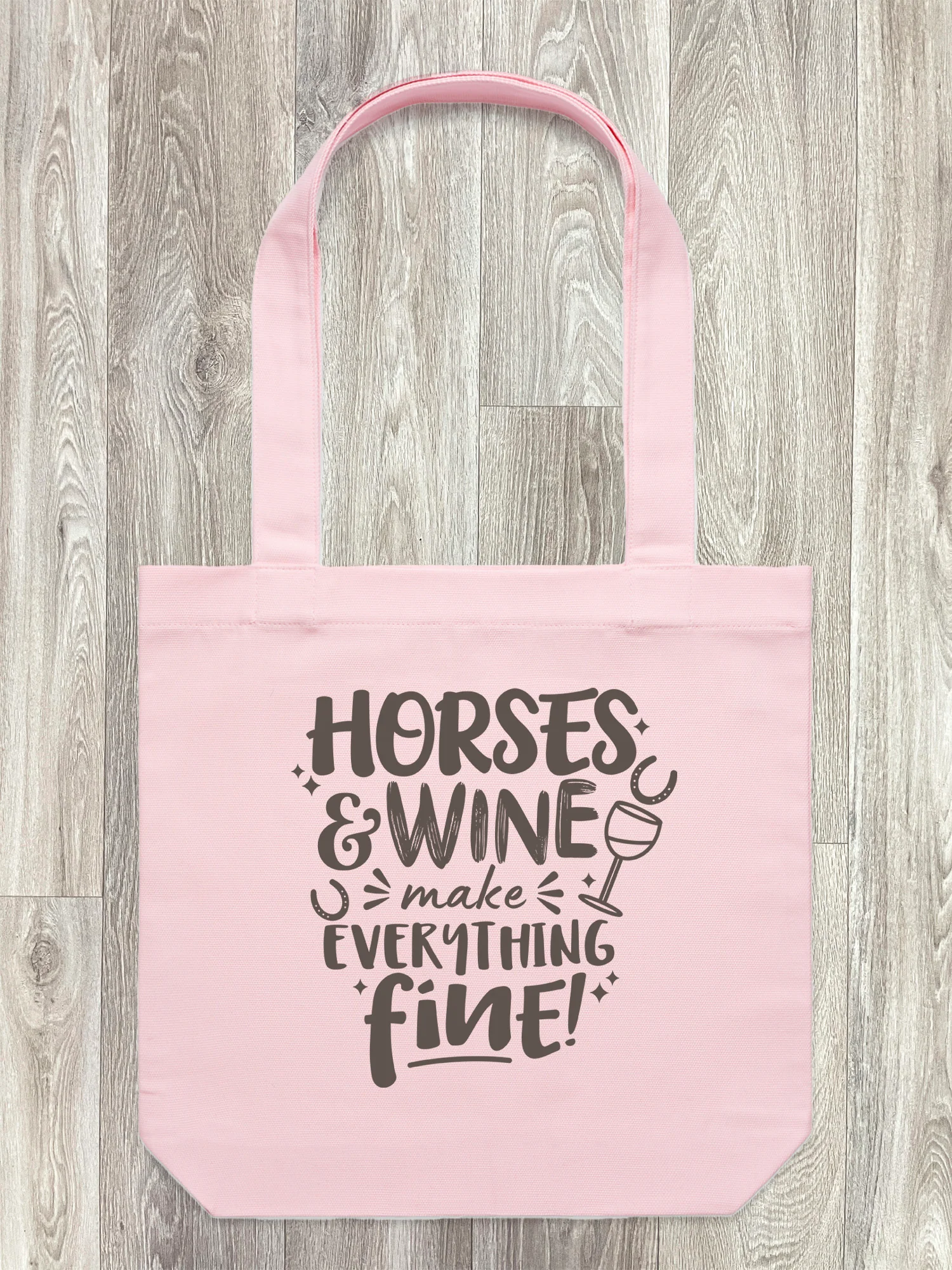 Horses & Wine Make Everything Fine Edith Tote Bag - Image 7