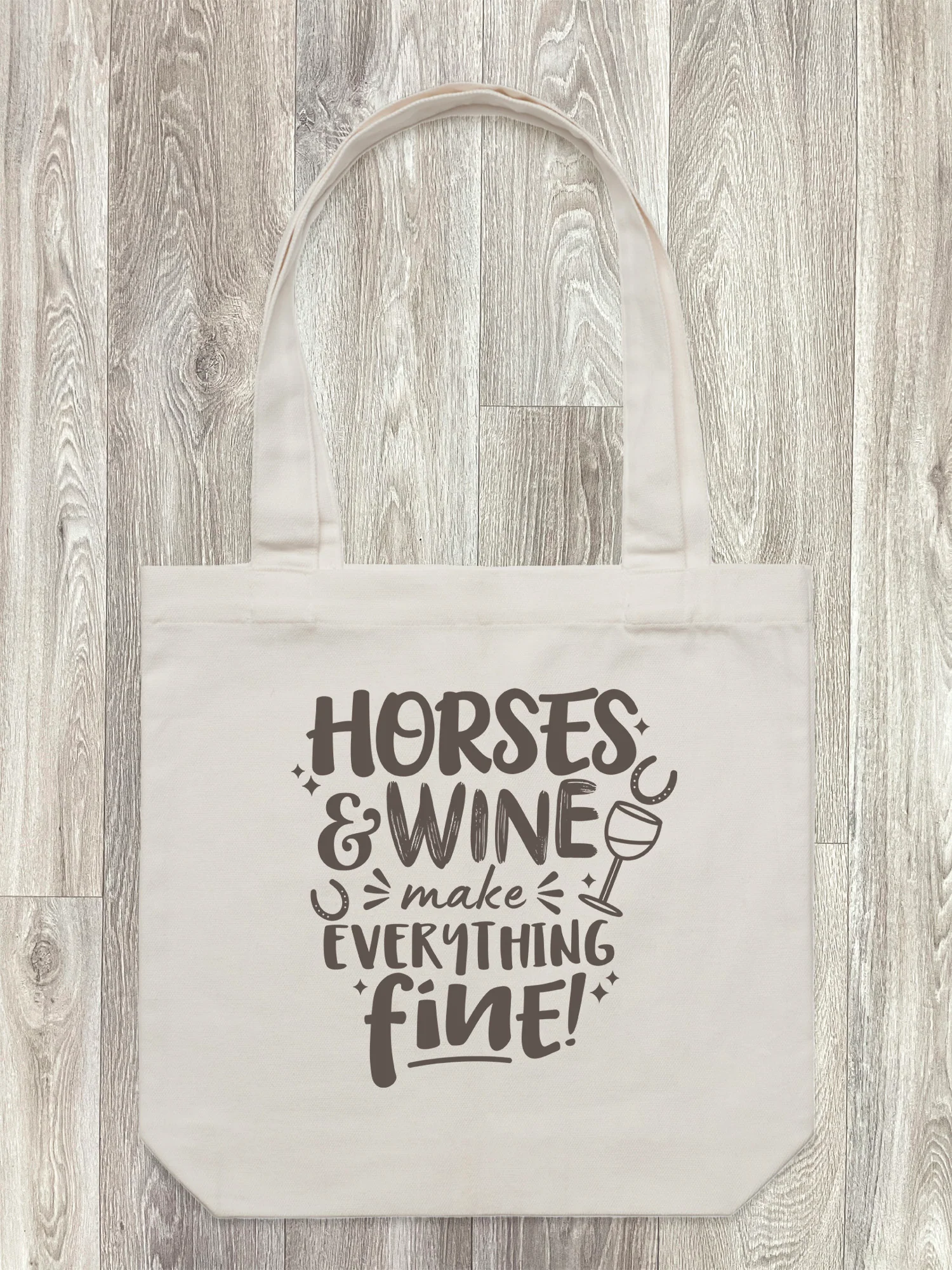 Horses & Wine Make Everything Fine Edith Tote Bag - Image 8