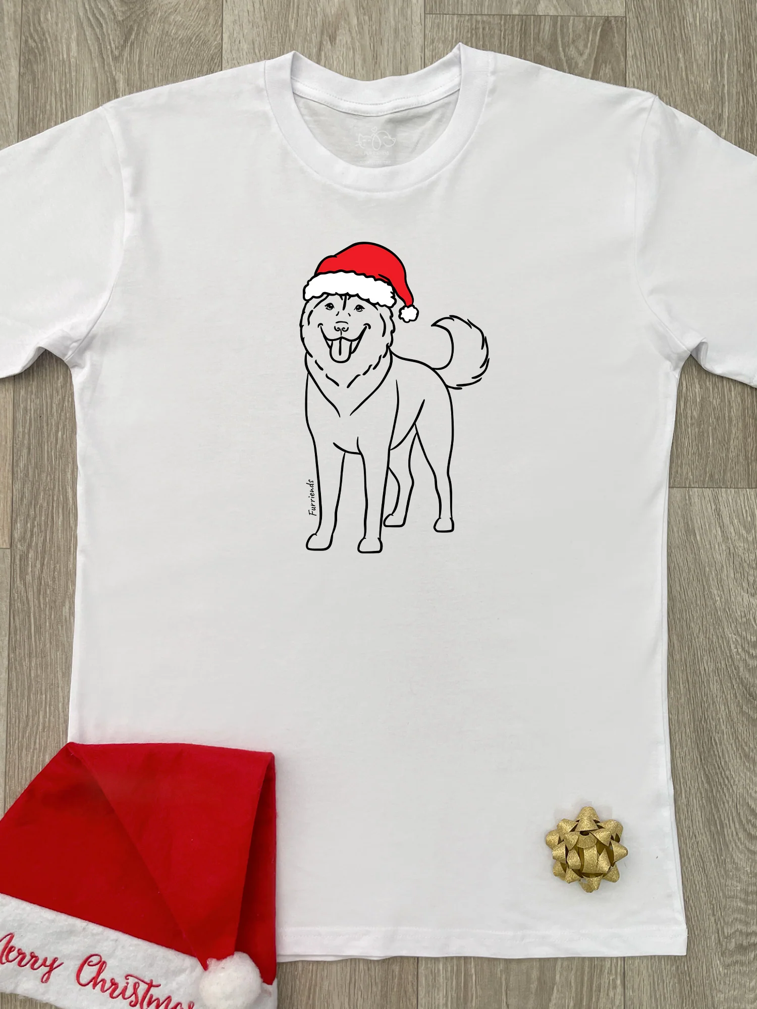 Husky Christmas Edition Essential Unisex Tee - Image 2