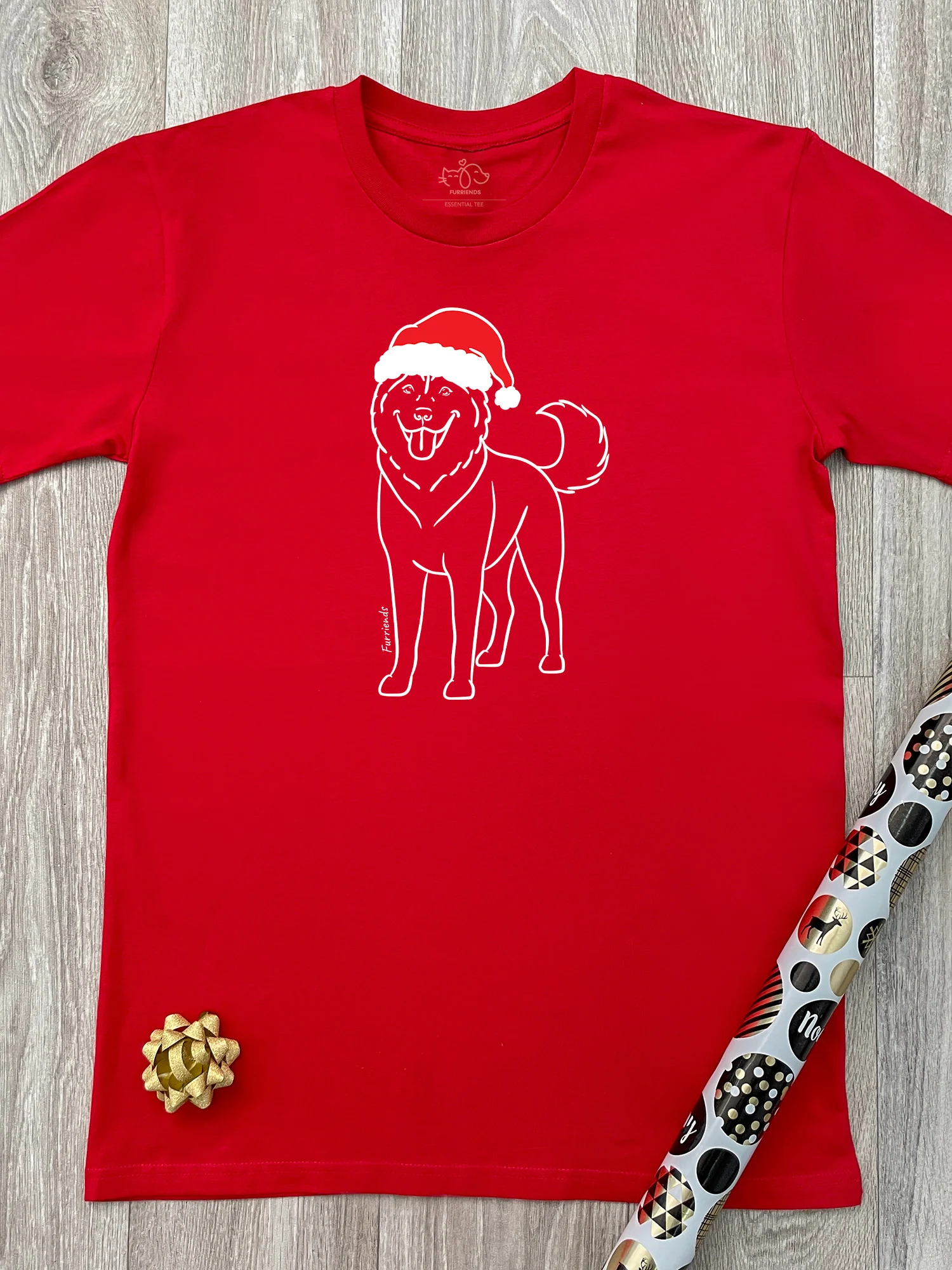 Husky Christmas Edition Essential Unisex Tee - Image 5