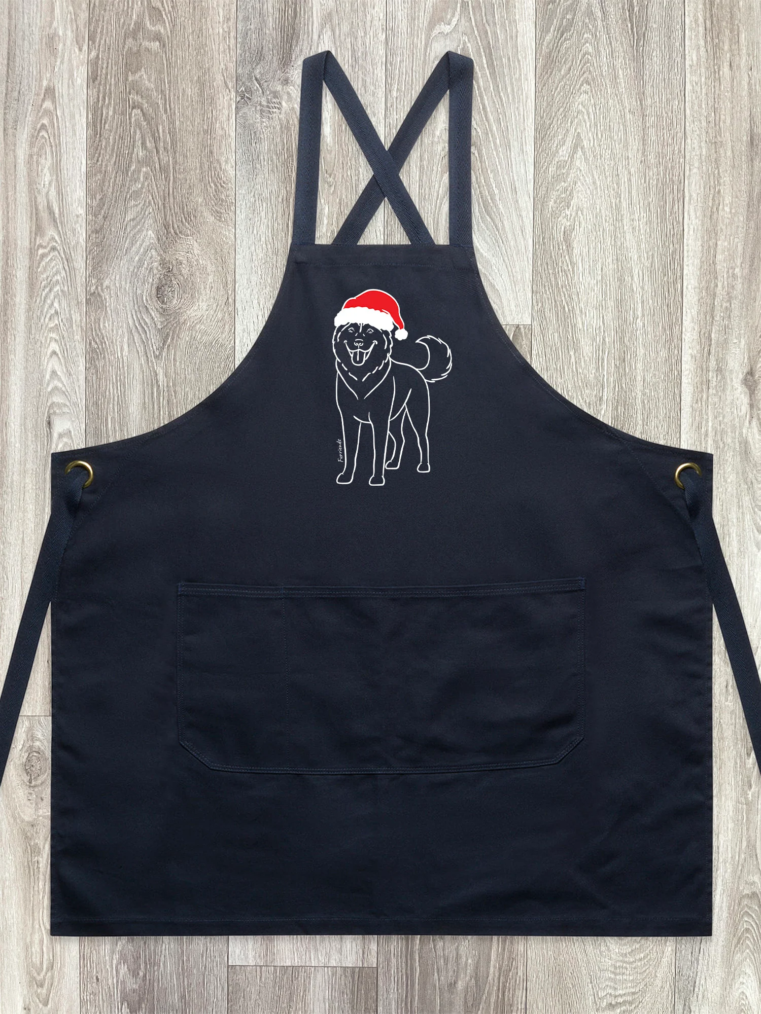 Husky Christmas Edition Jarrah Crossback Apron - Image 3