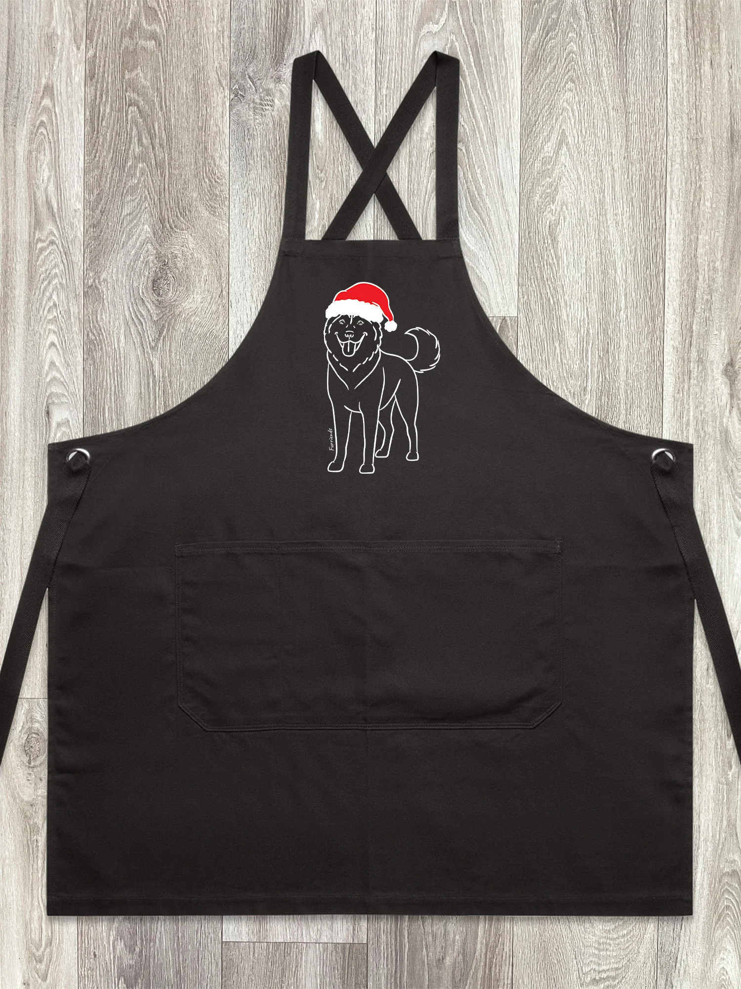 Husky Christmas Edition Jarrah Crossback Apron - Image 4